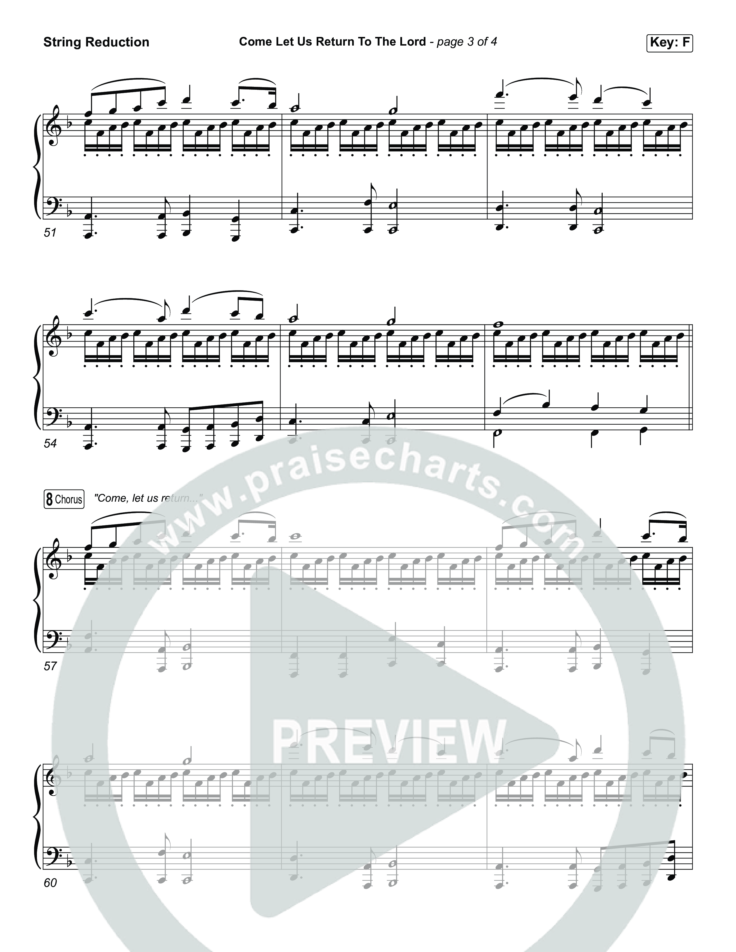 Come Let Us Return To The Lord (Choral Anthem SATB) String Reduction (Matt Papa / Matt Boswell / Cochren & Co / Arr. Luke Gambill)