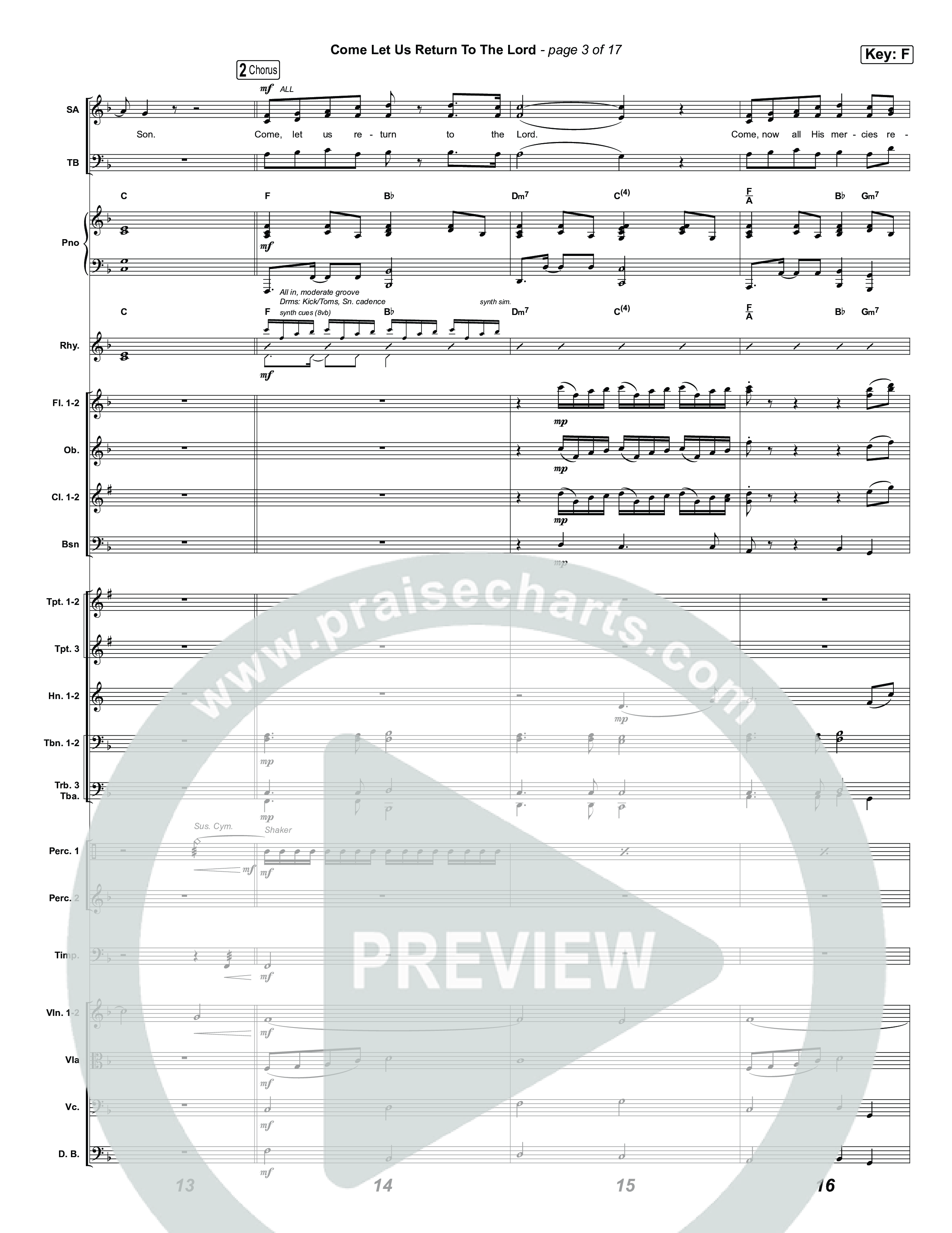 Come Let Us Return To The Lord (Worship Choir/SAB) Orchestration (No Vocals) (Matt Papa / Matt Boswell / Cochren & Co)