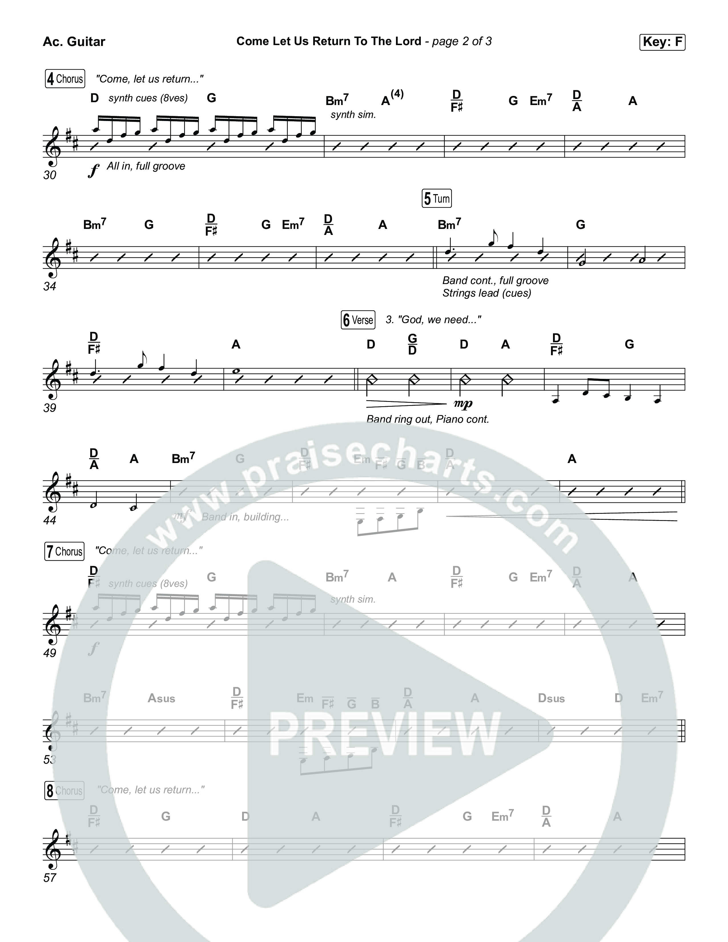 Come Let Us Return To The Lord (Unison/2-Part) Acoustic Guitar (Matt Papa / Matt Boswell / Cochren & Co)