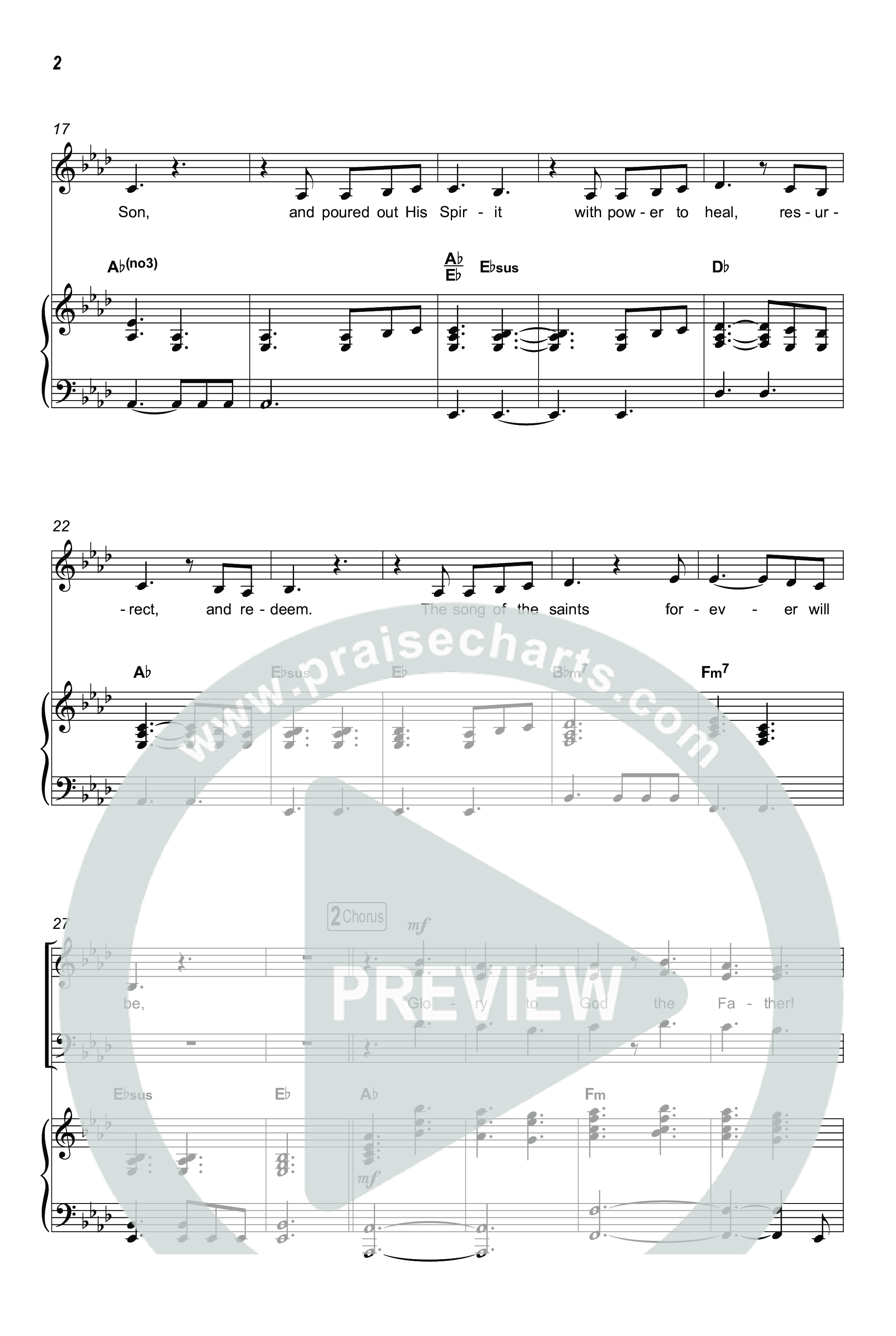 Song Of The Saints (Worship Choir/SAB) Octavo (SAB & Pno) (Phil Wickham / Arr. Luke Gambill)