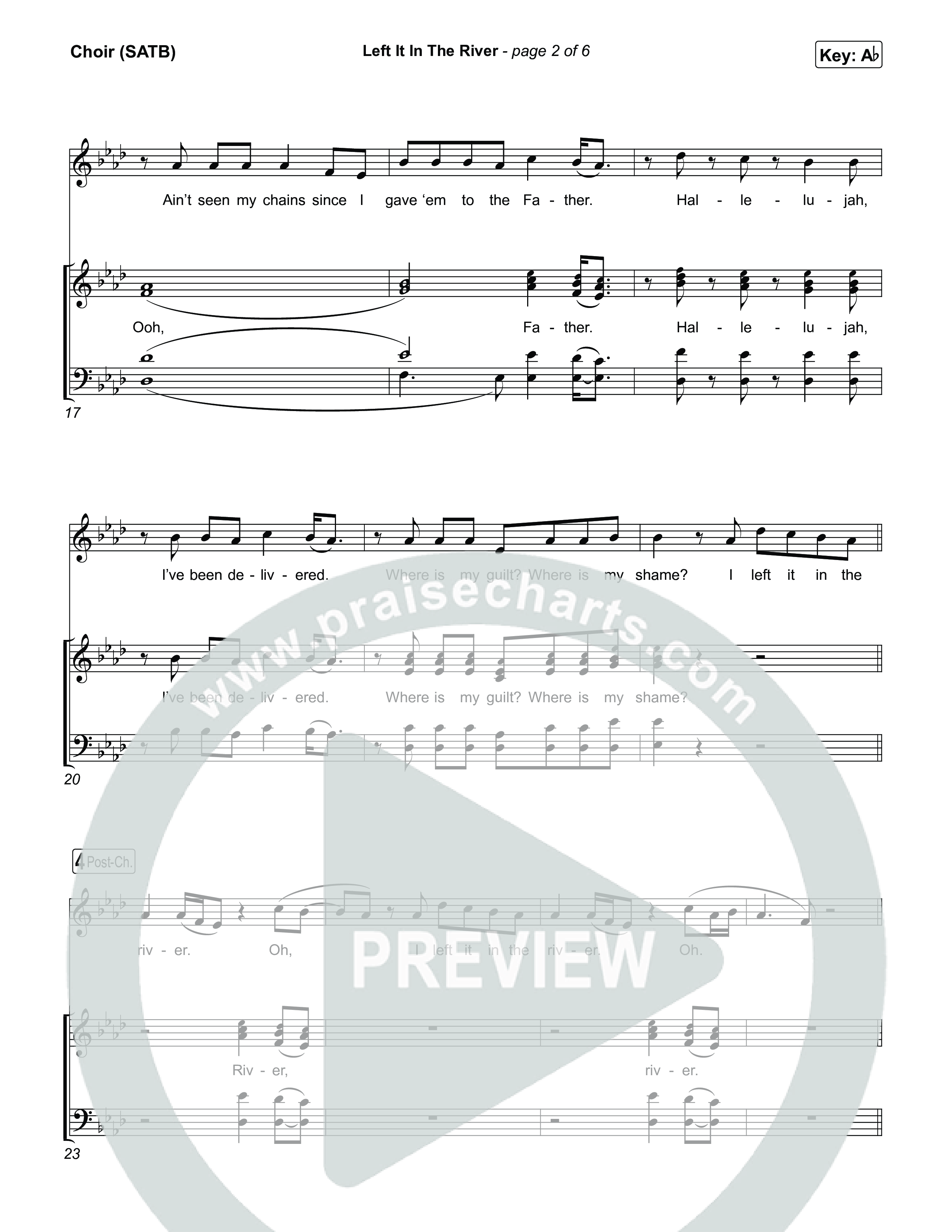 Left It In The River Choir Sheet (SATB) (Jamie MacDonald)