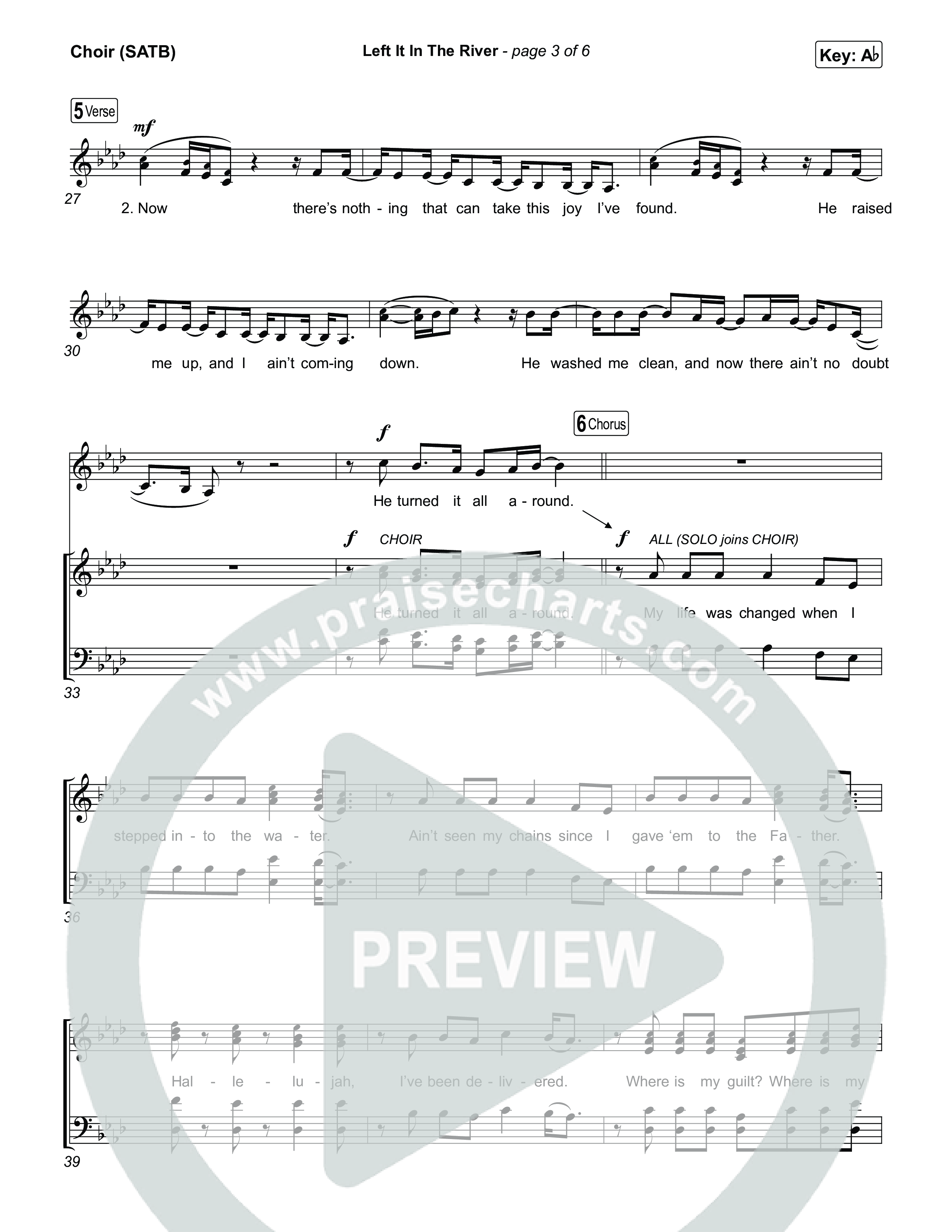 Left It In The River Choir Sheet (SATB) (Jamie MacDonald)