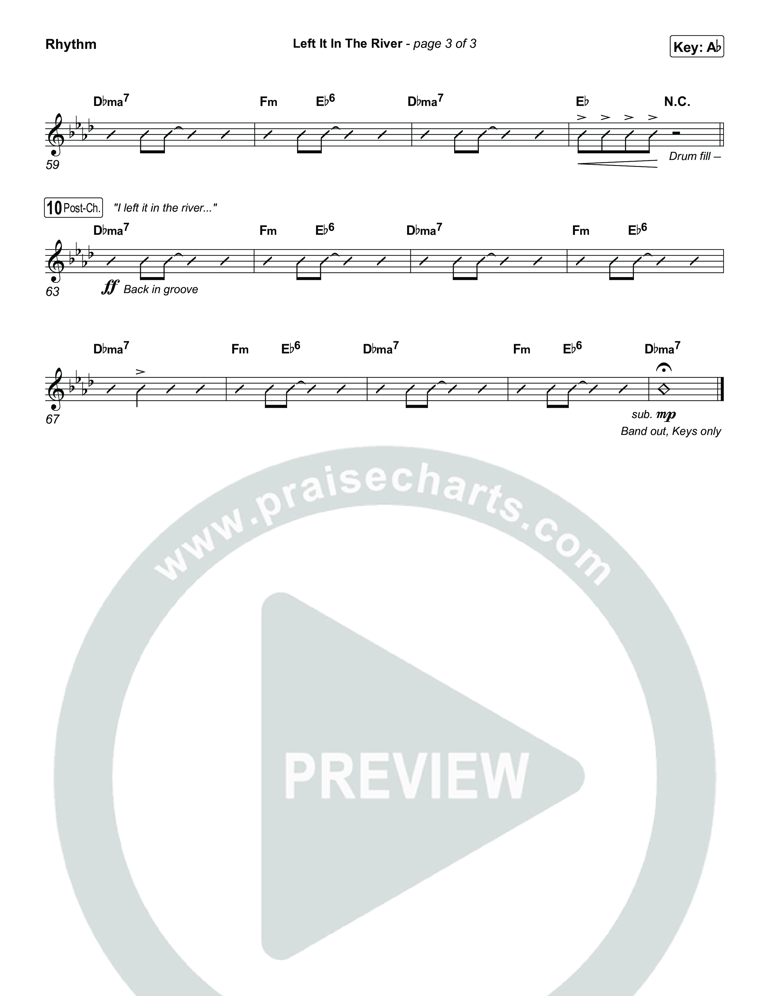 Left It In The River Rhythm Chart (Jamie MacDonald)