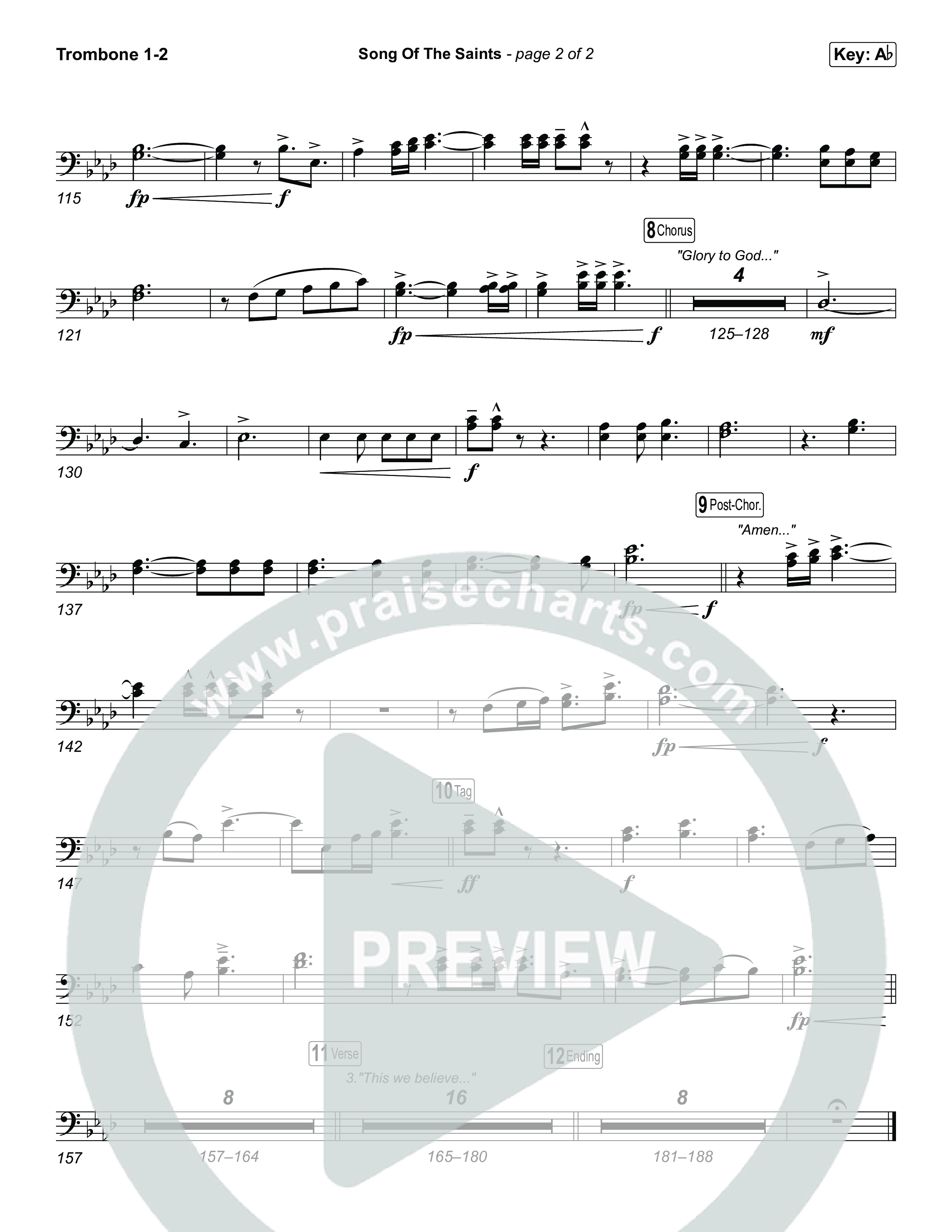 Song Of The Saints (Sing It Now) Trombone 1/2 (Phil Wickham / Arr. Luke Gambill)