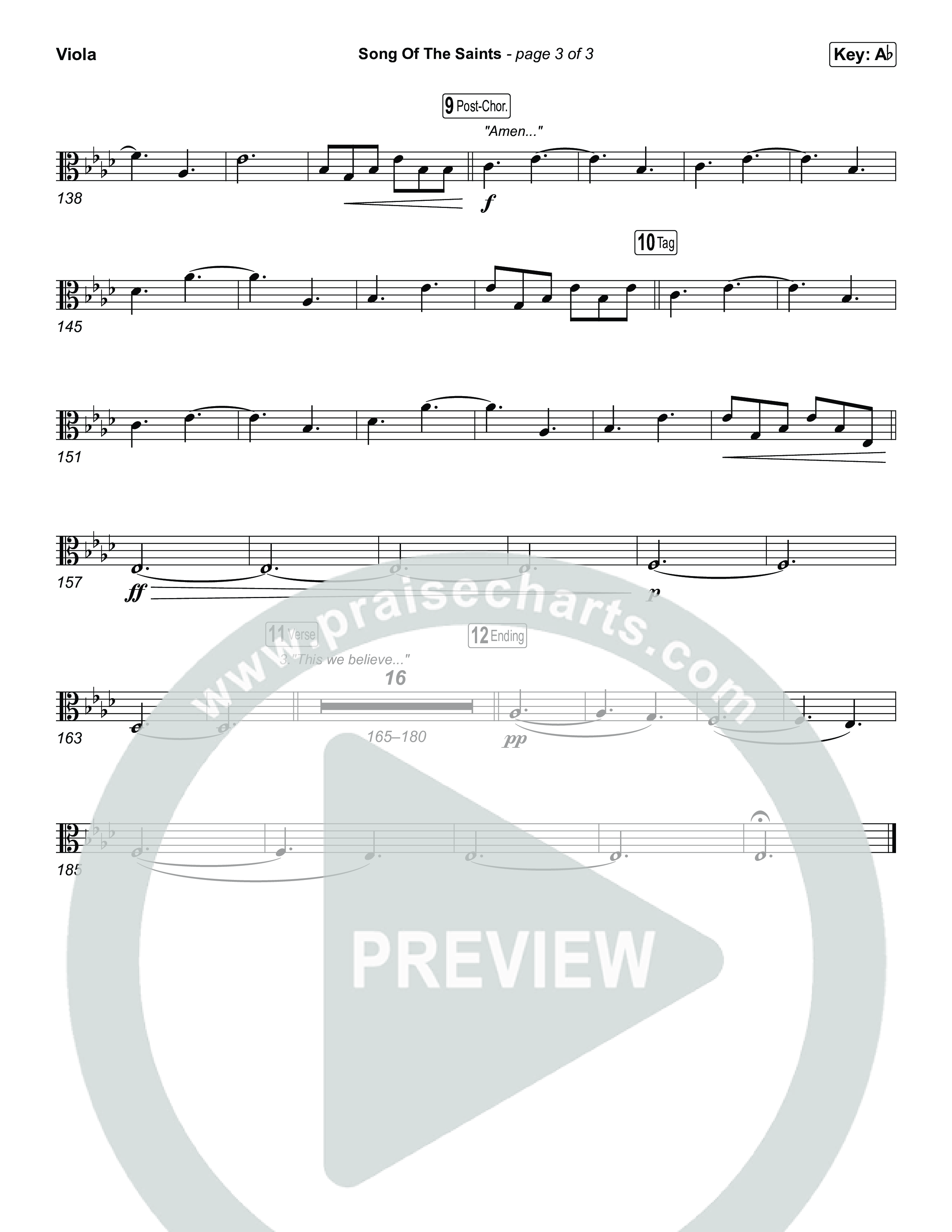 Song Of The Saints (Sing It Now) Viola (Phil Wickham / Arr. Luke Gambill)