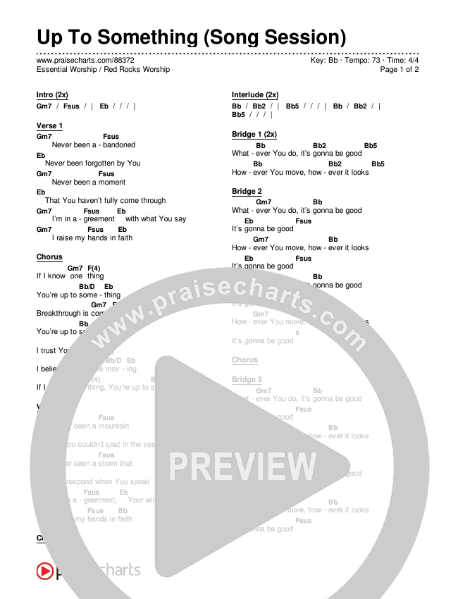 Up To Something (Song Session) Chords & Lyrics (Red Rocks Worship / Essential Worship)