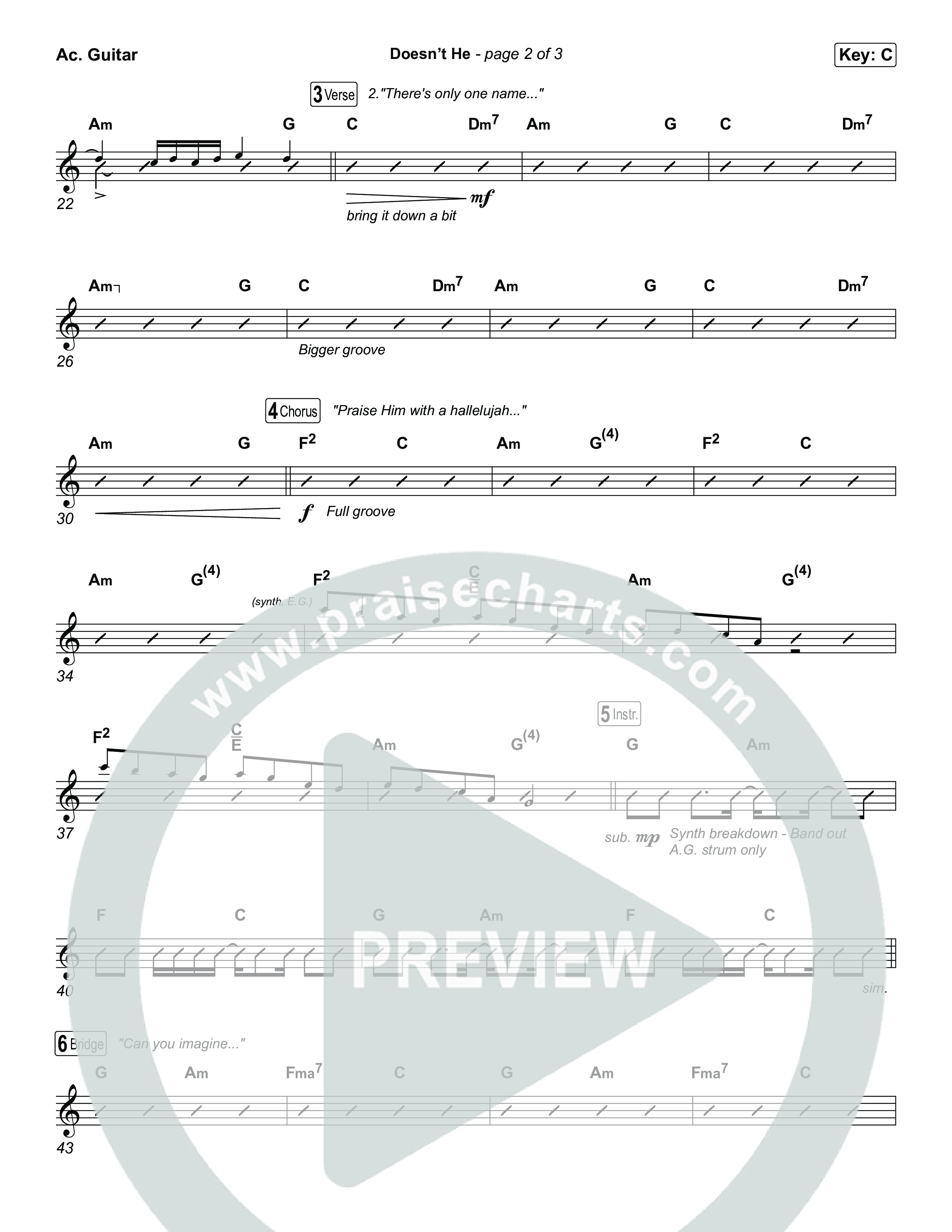 Doesn't He Acoustic Guitar (Chris Tomlin)