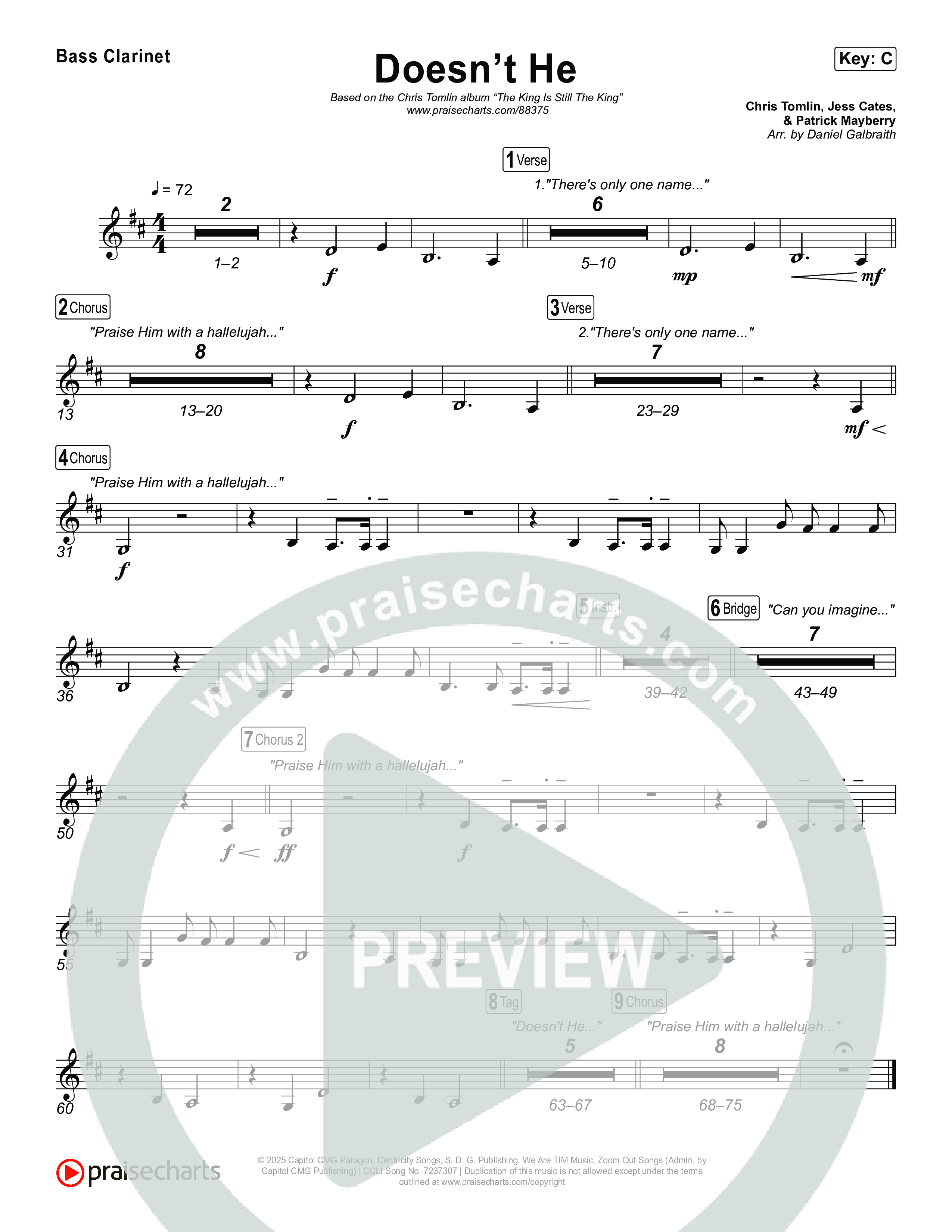 Doesn't He Clarinet 1,2 (Chris Tomlin)