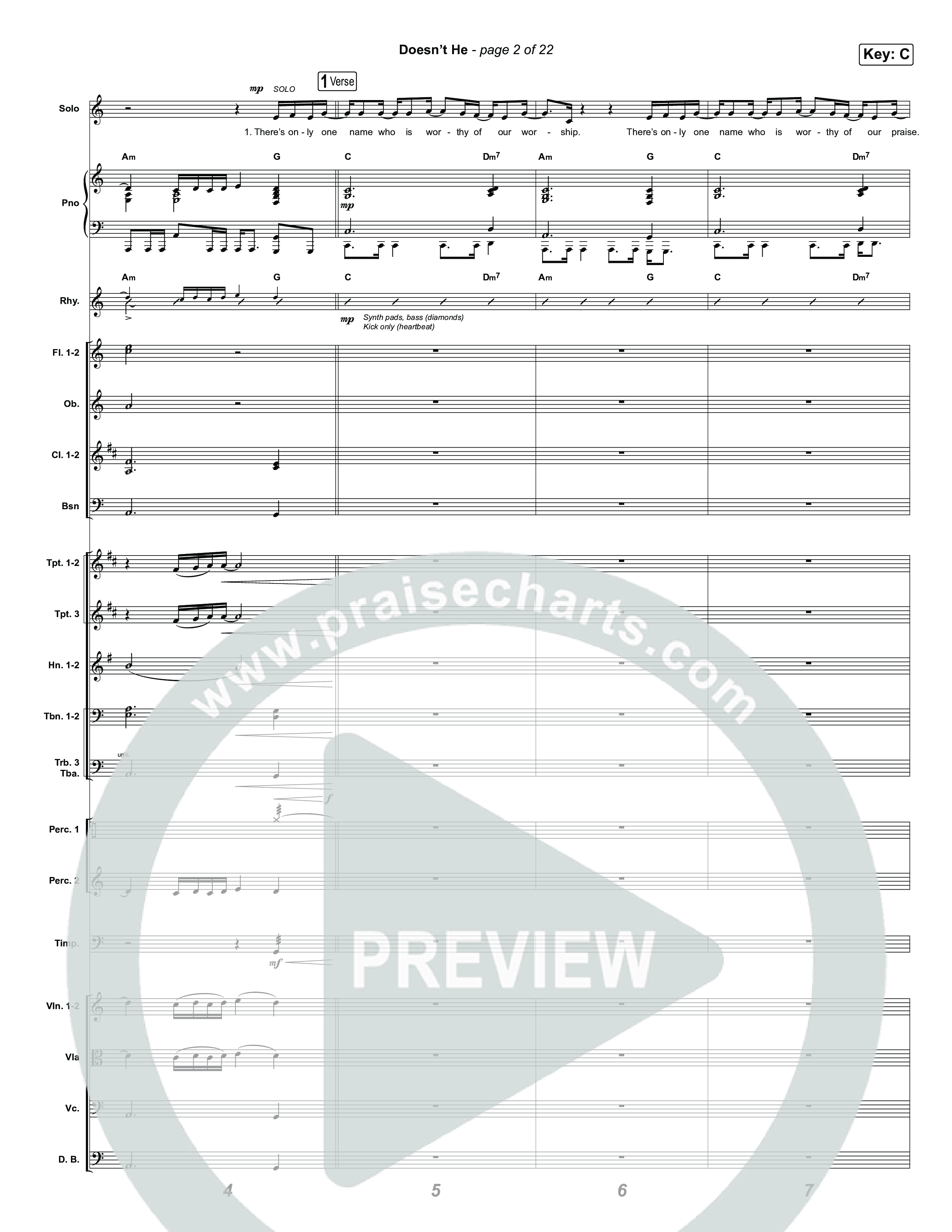 Doesn't He Conductor's Score (Chris Tomlin)