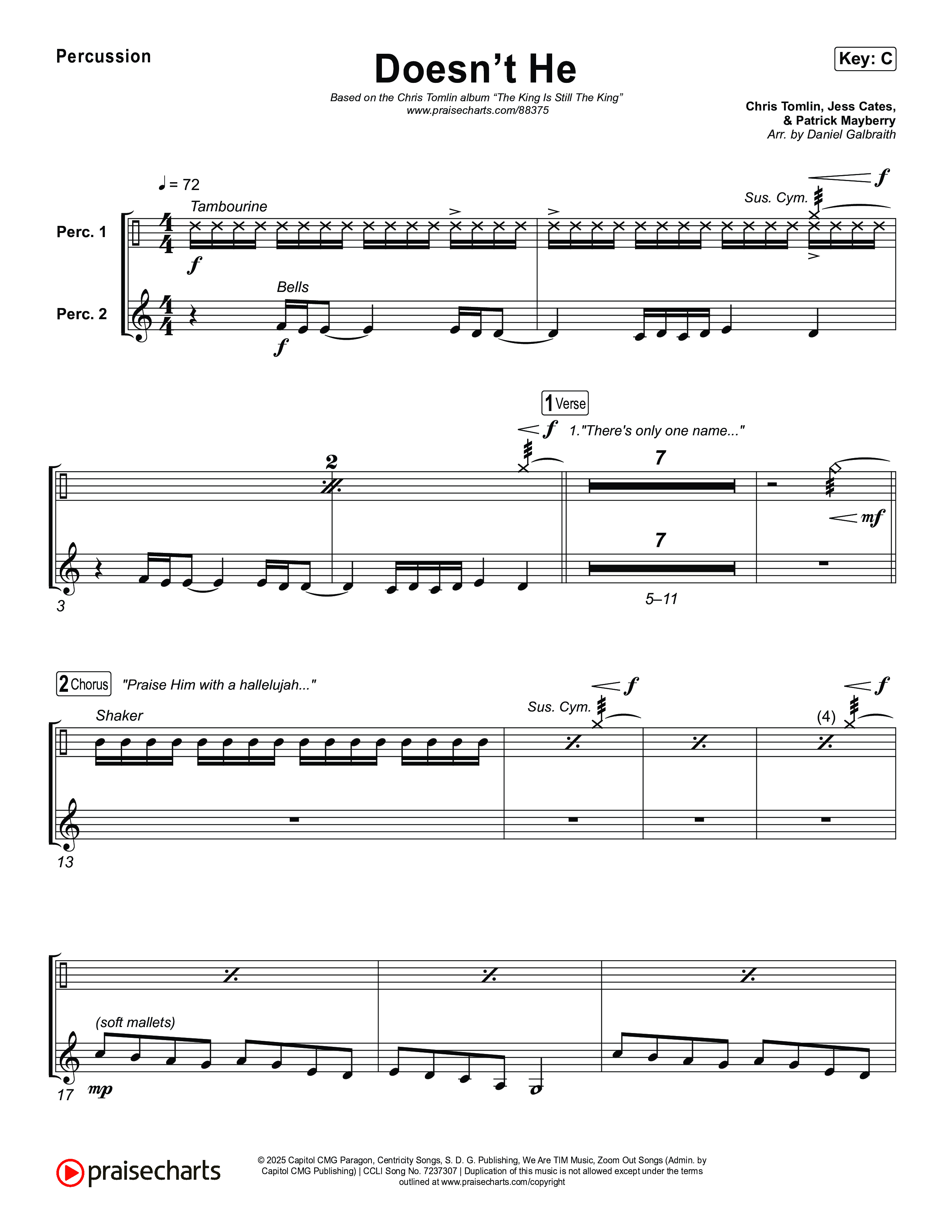 Doesn't He Percussion (Chris Tomlin)