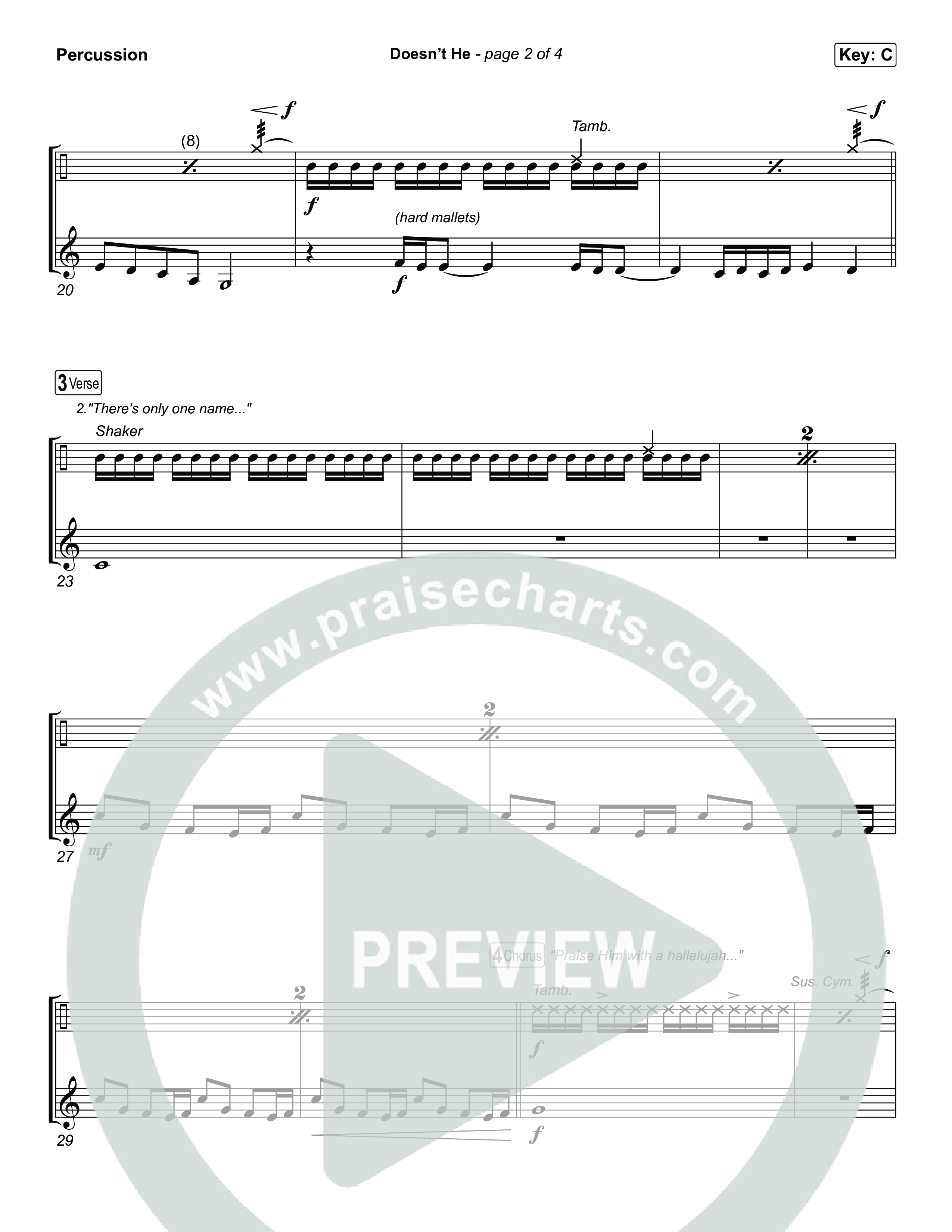 Doesn't He Percussion (Chris Tomlin)