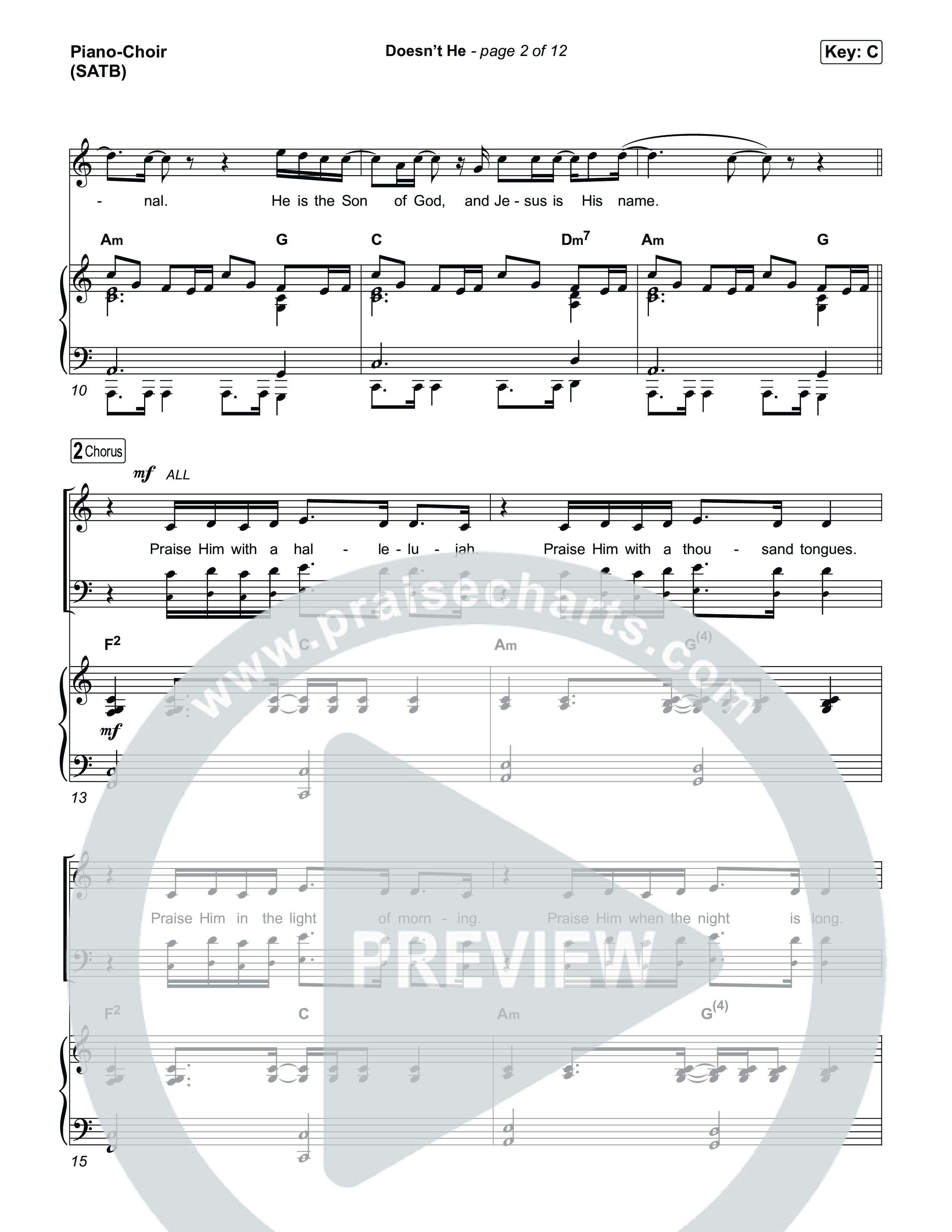 Doesn't He Piano/Vocal Pack (Chris Tomlin)