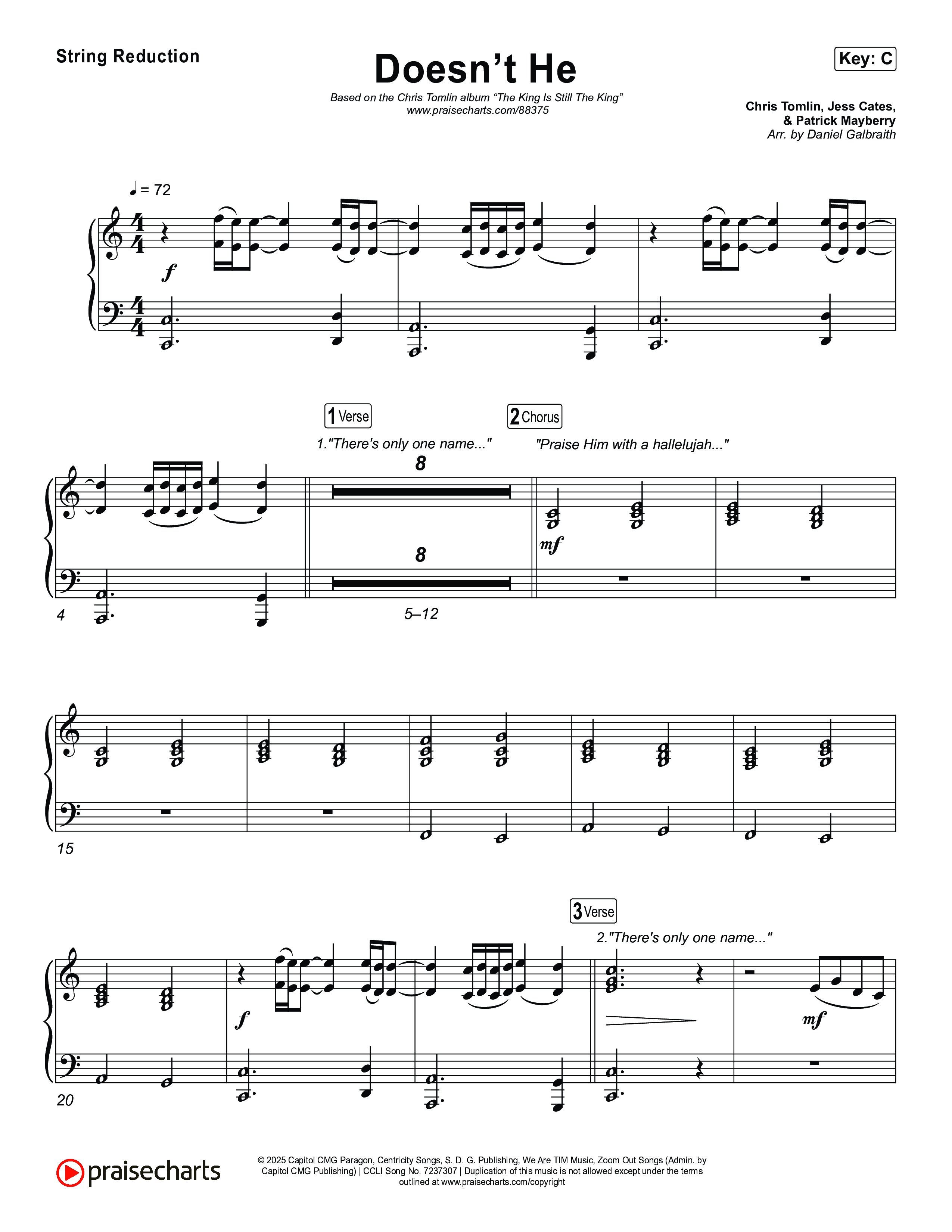 Doesn't He String Reduction (Chris Tomlin)