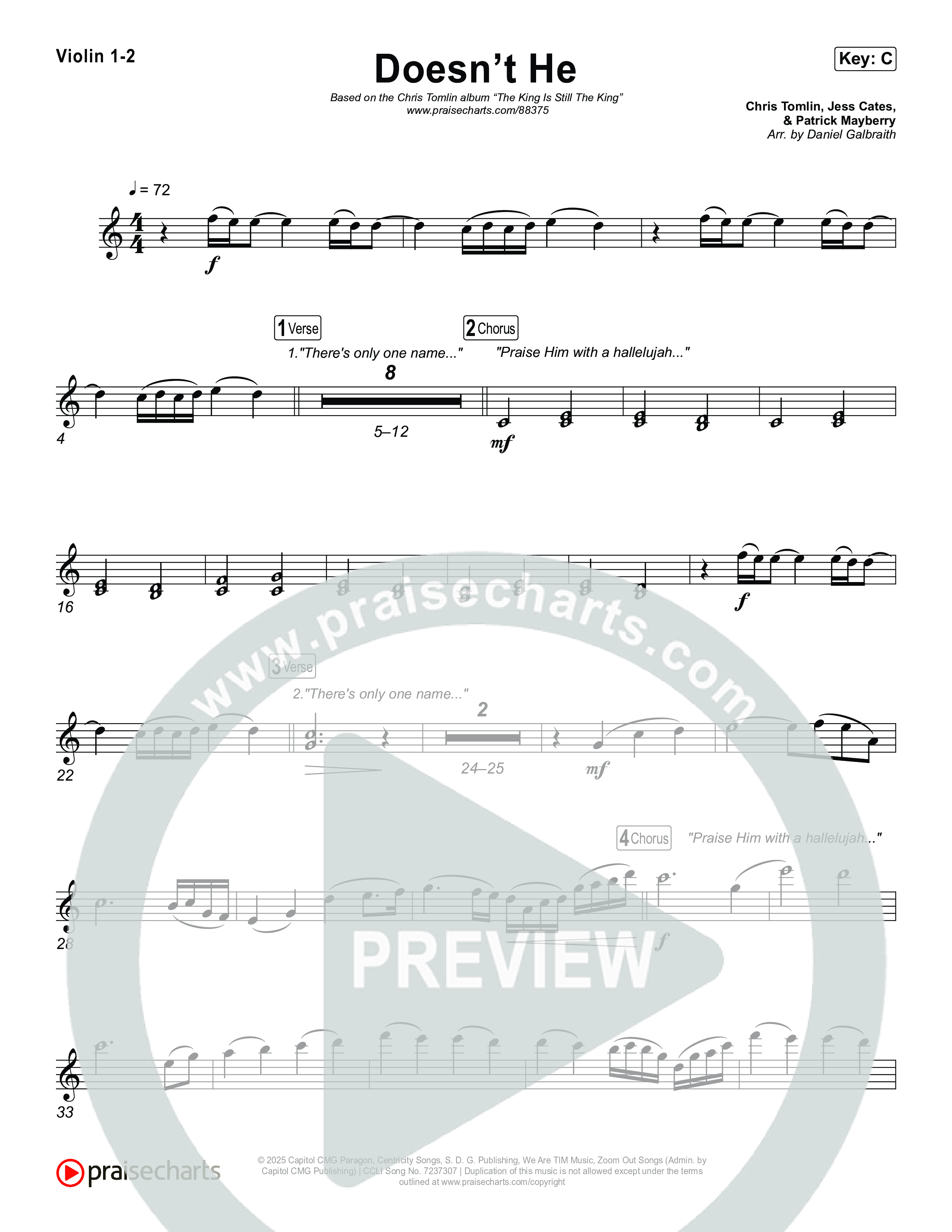 Doesn't He Violin 1,2 (Chris Tomlin)