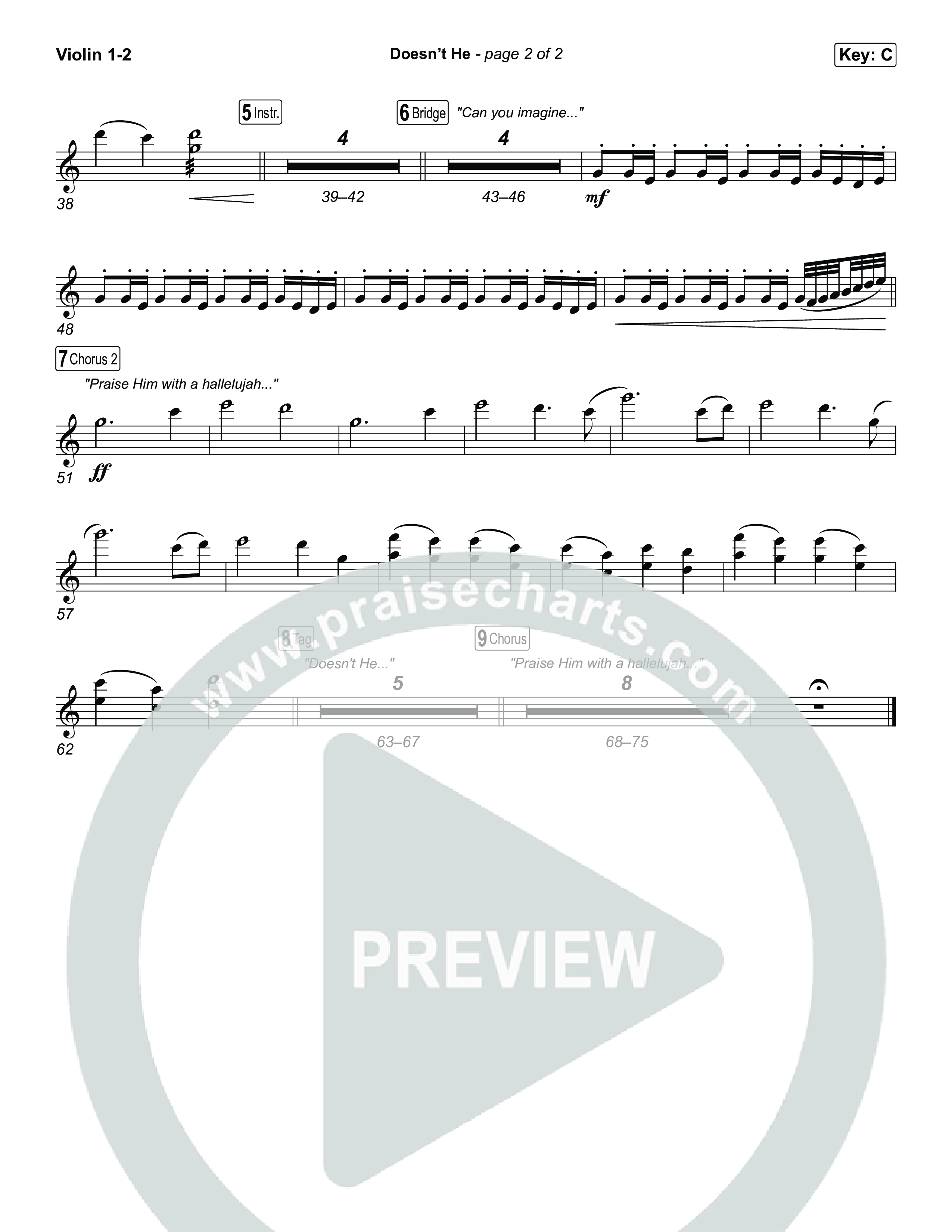 Doesn't He Violin 1,2 (Chris Tomlin)