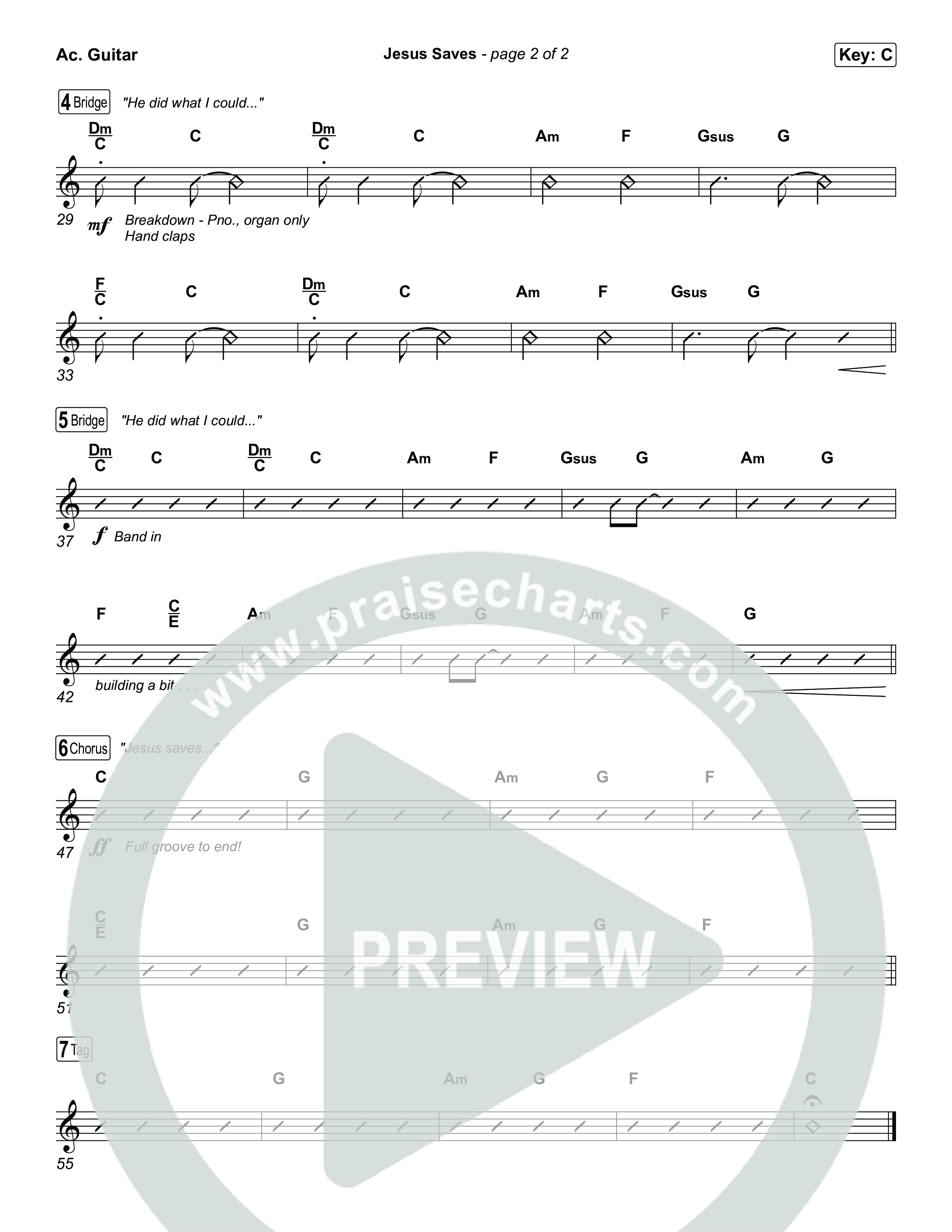 Jesus Saves Acoustic Guitar (Chris Tomlin)