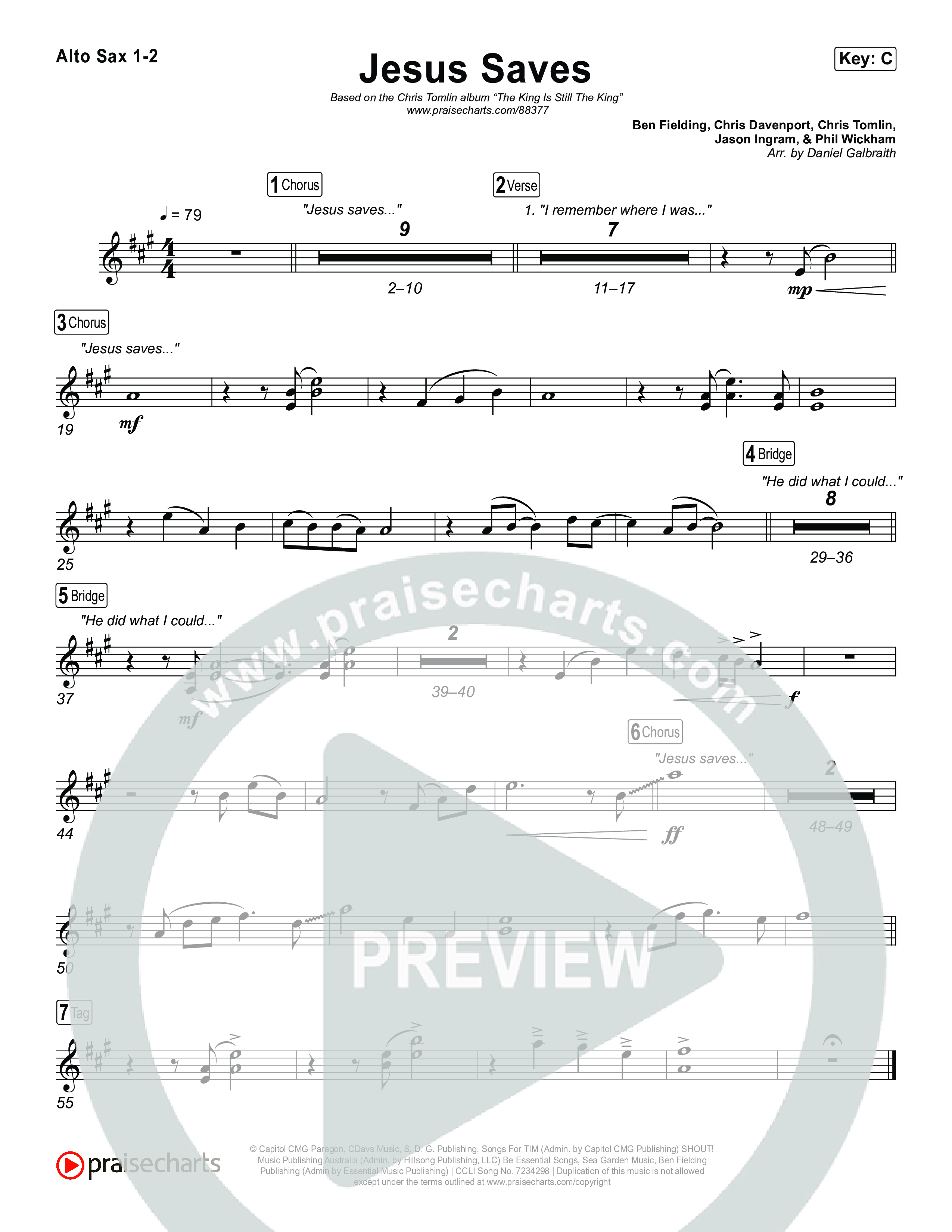 Jesus Saves Sax Pack (Chris Tomlin)