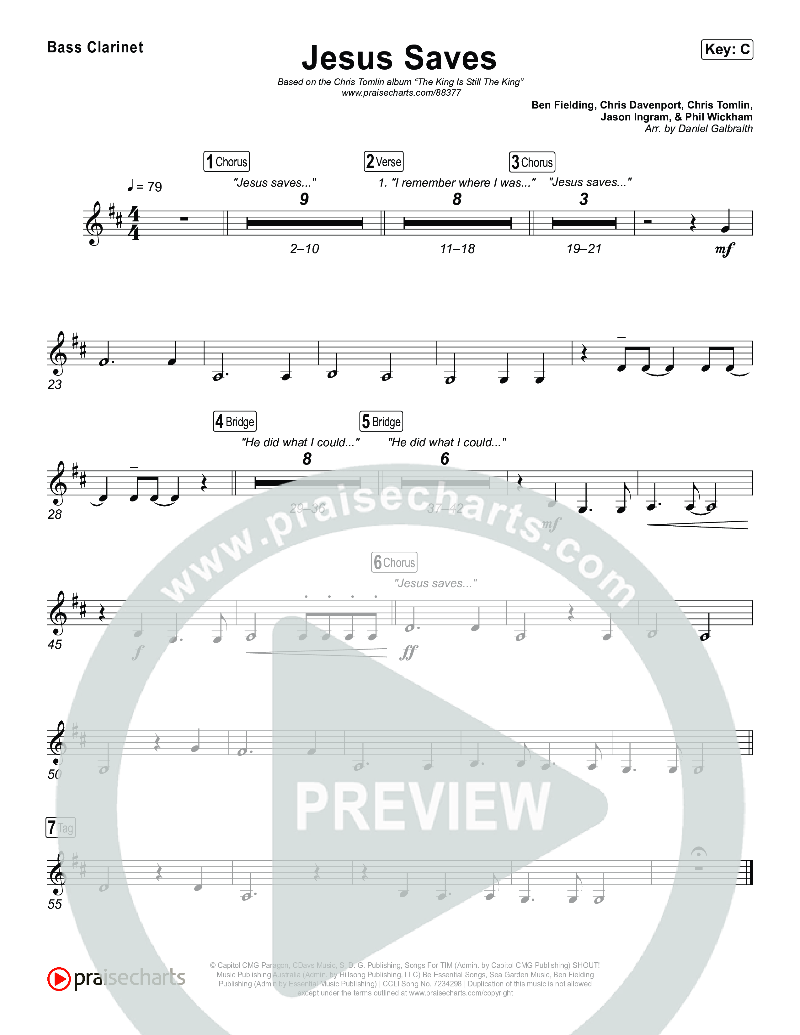 Jesus Saves Bass Clarinet (Chris Tomlin)