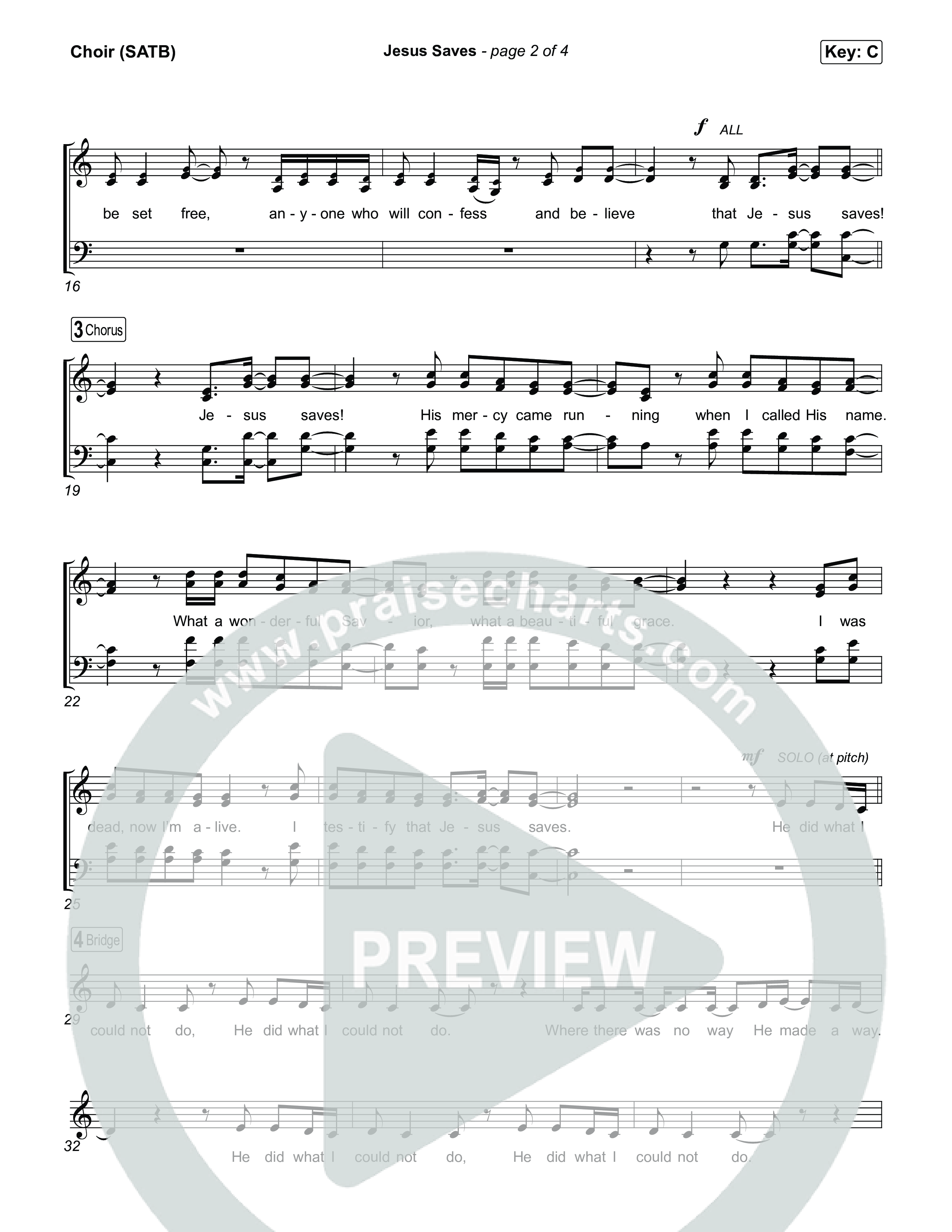 Jesus Saves Choir Sheet (SATB) (Chris Tomlin)