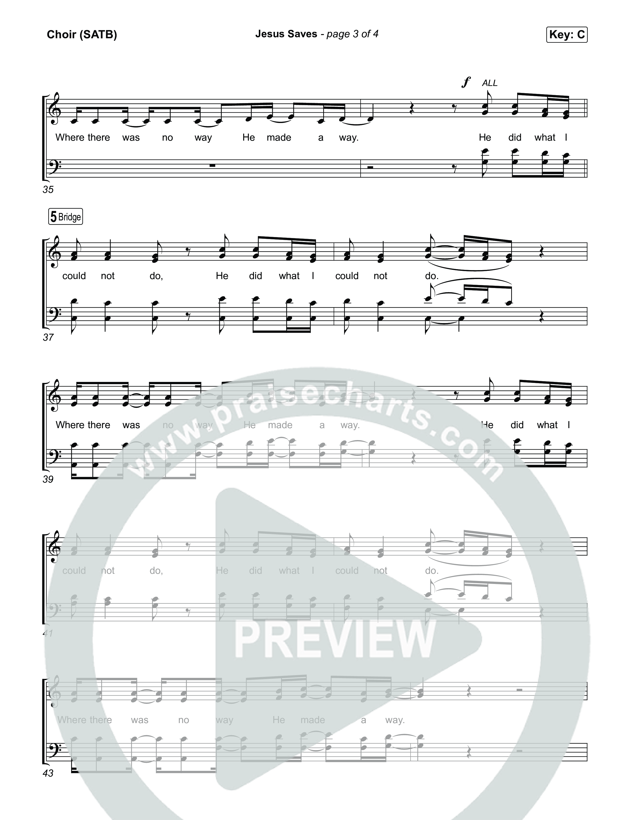Jesus Saves Choir Sheet (SATB) (Chris Tomlin)