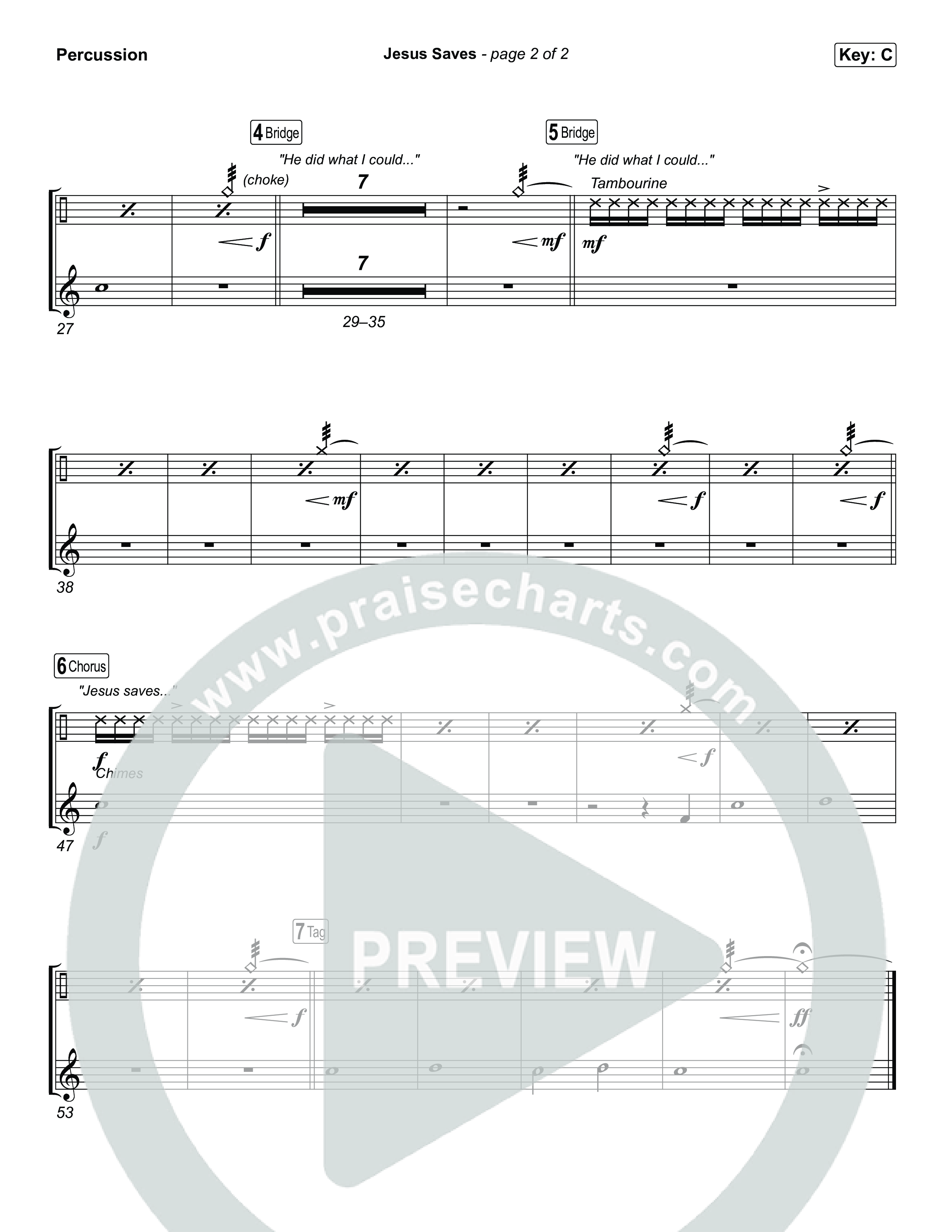 Jesus Saves Percussion (Chris Tomlin)