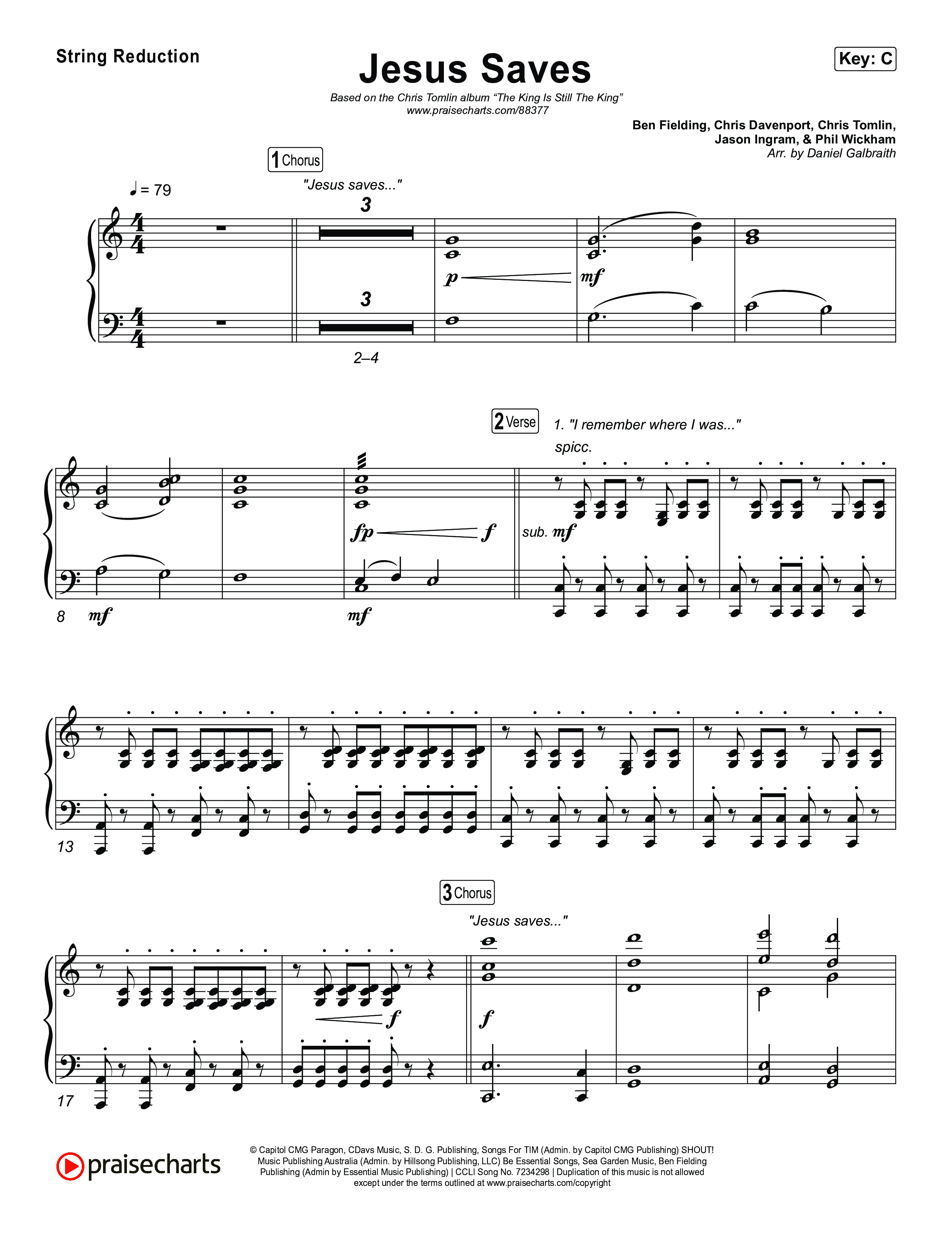 Jesus Saves String Reduction (Chris Tomlin)