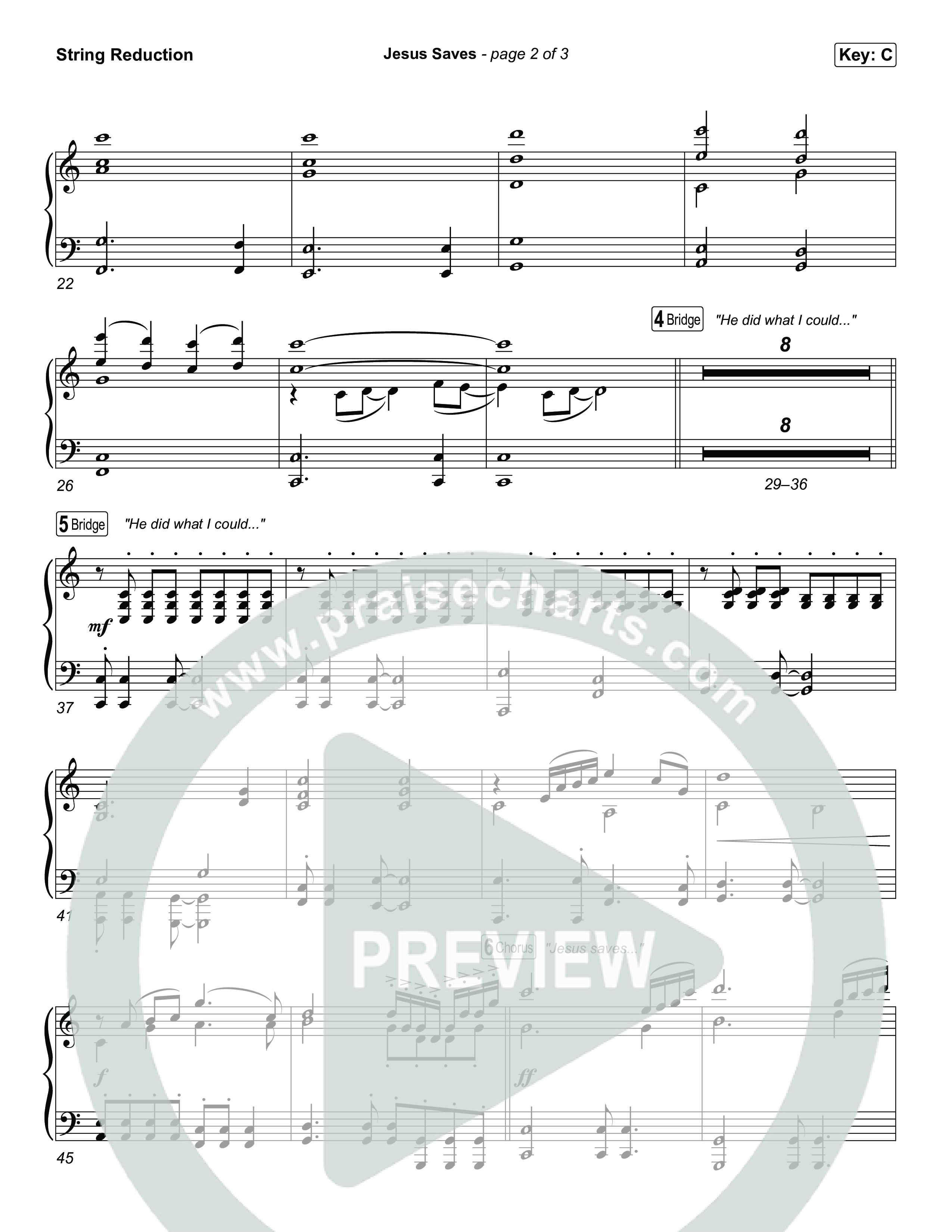 Jesus Saves String Reduction (Chris Tomlin)