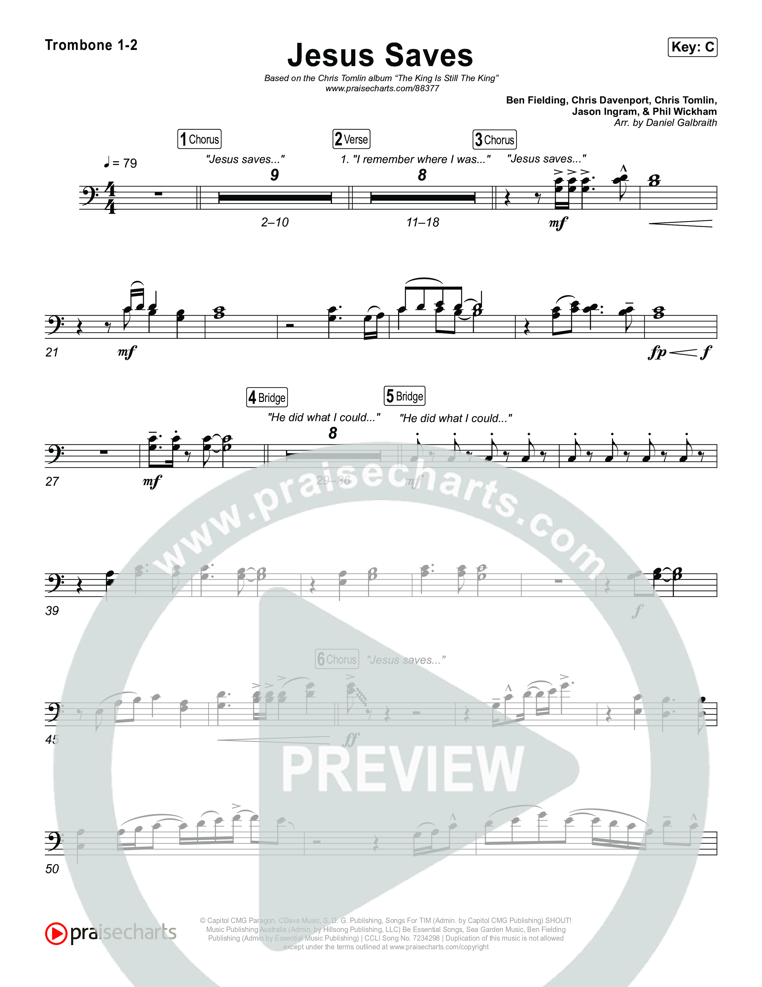 Jesus Saves Trombone 1/2 (Chris Tomlin)