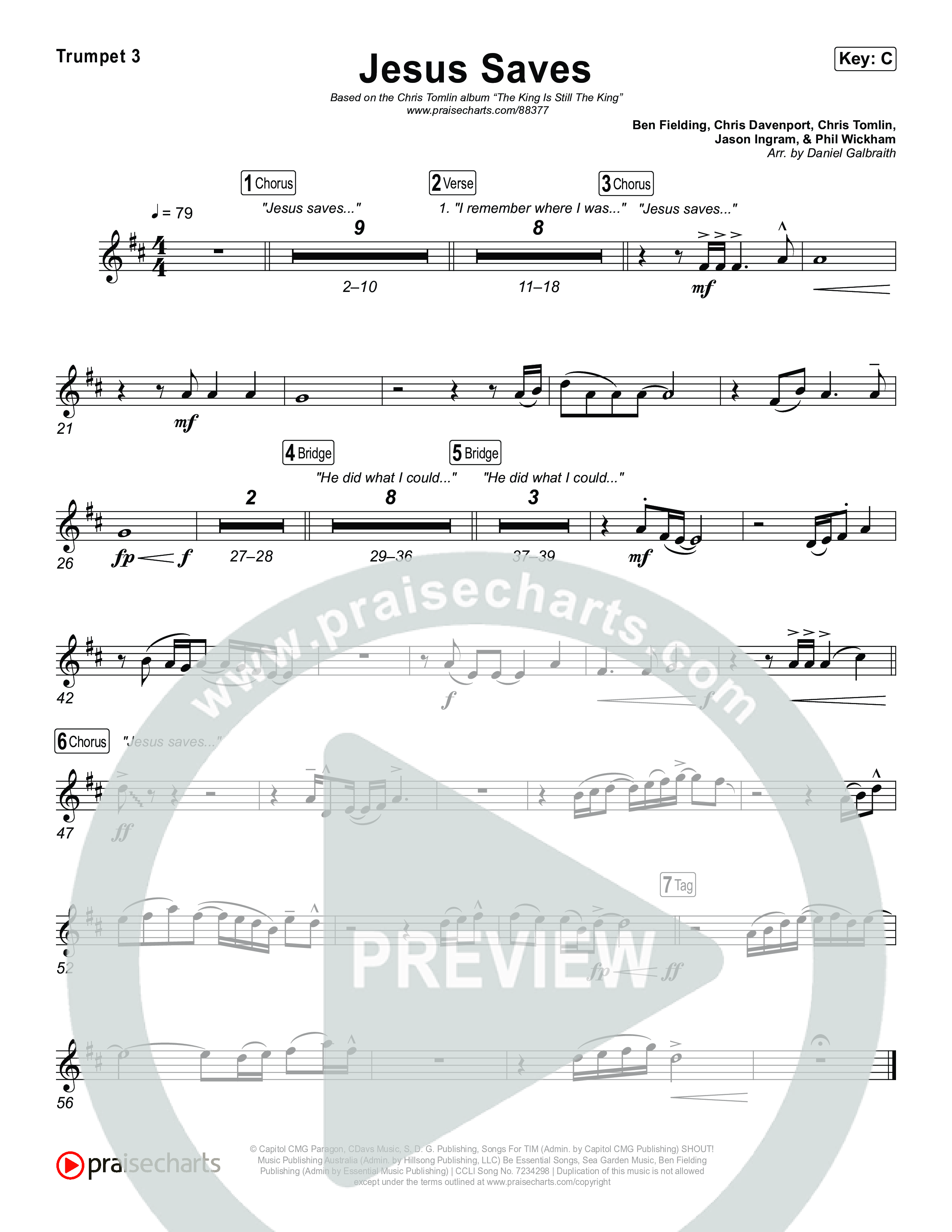 Jesus Saves Trumpet 1,2 (Chris Tomlin)