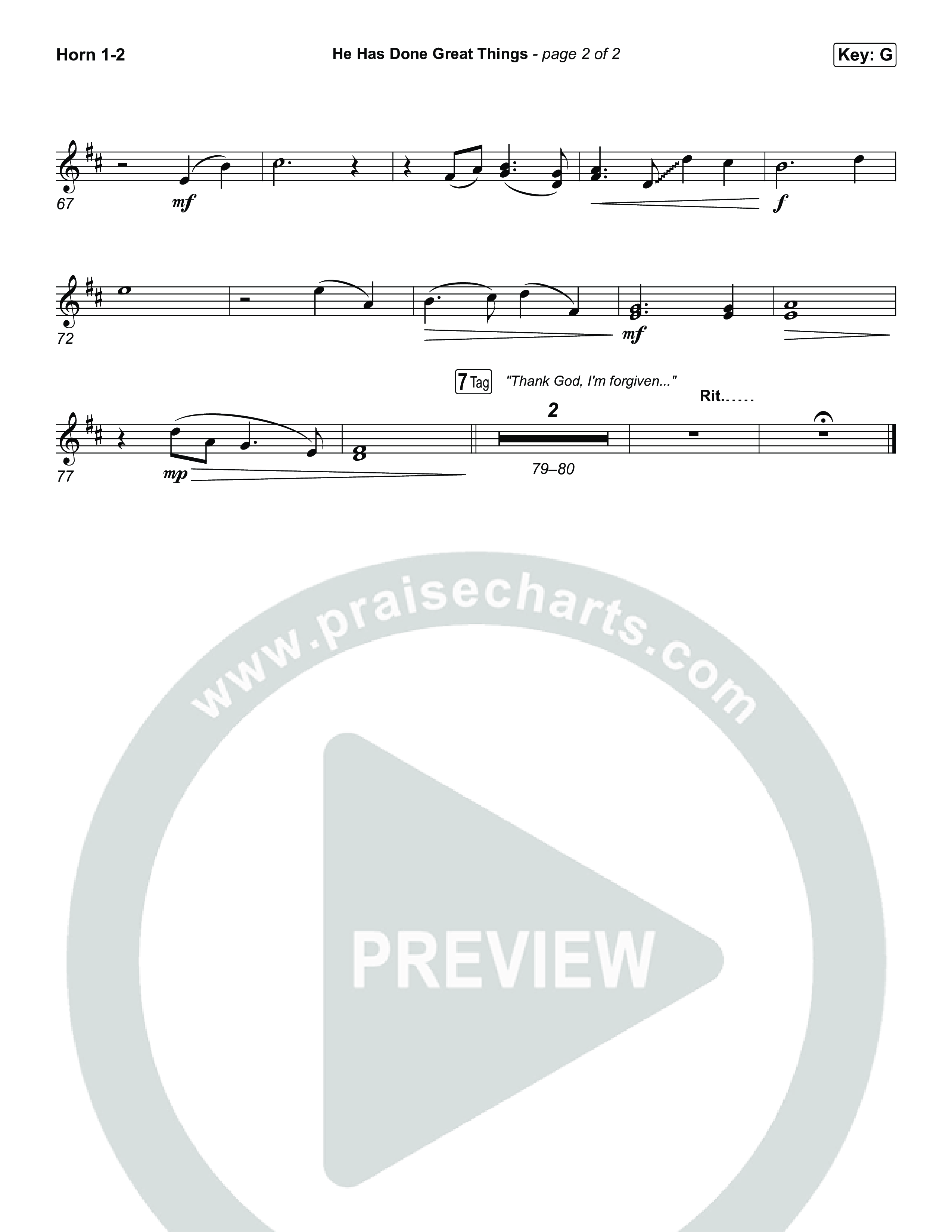 He Has Done Great Things Brass Pack (Chris Tomlin / Phil Wickham)