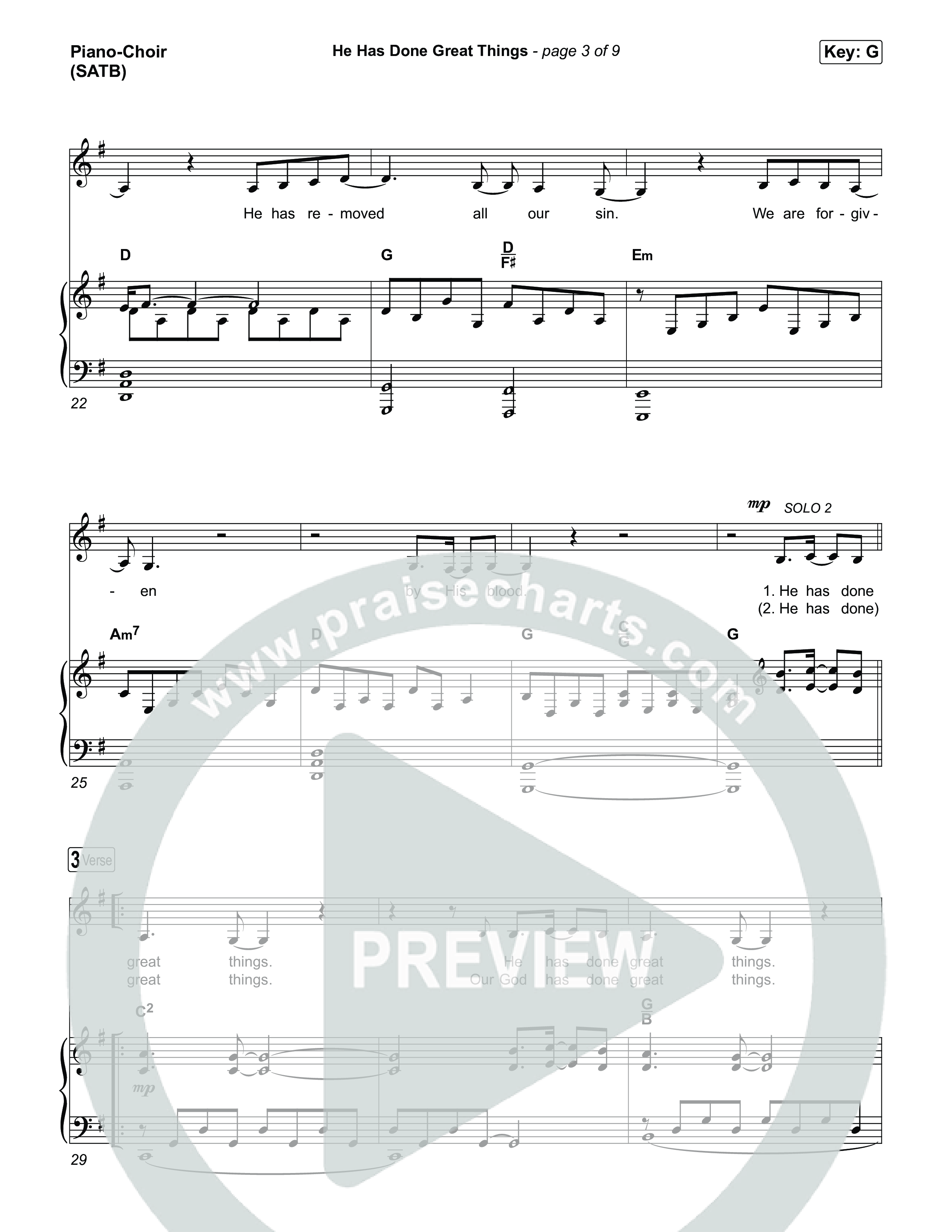 He Has Done Great Things Piano/Vocal Pack (Chris Tomlin / Phil Wickham)