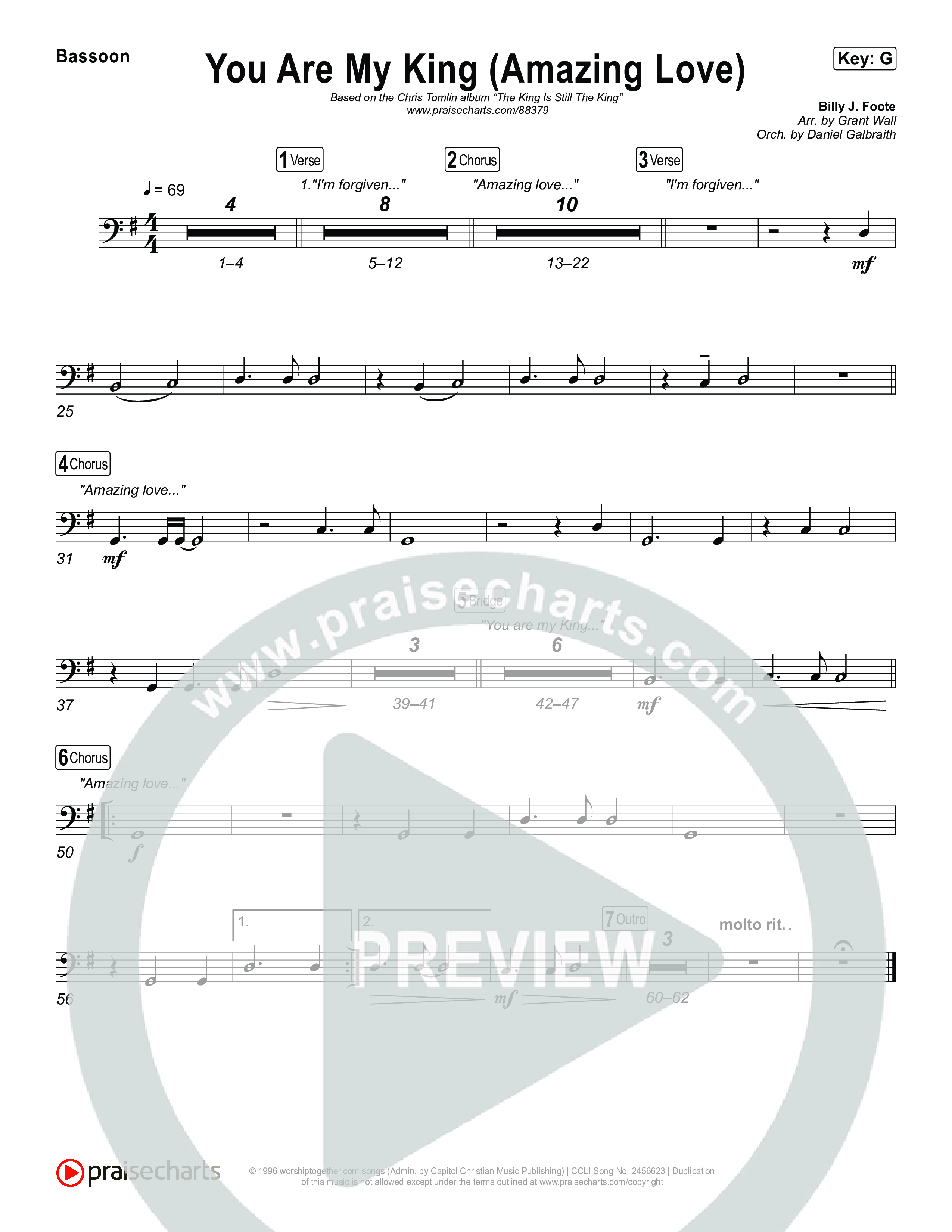 You Are My King (Amazing Love) Bassoon (Chris Tomlin)