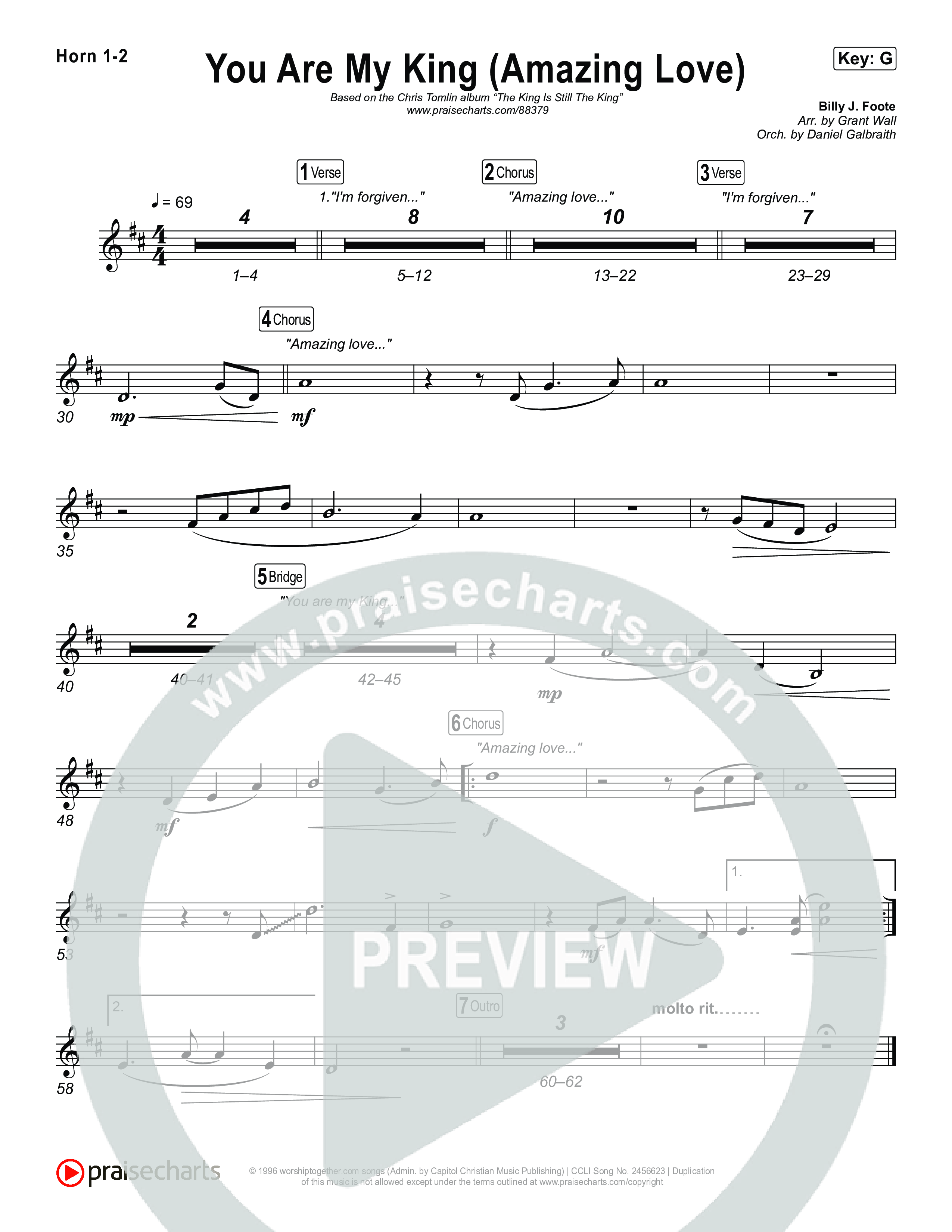 You Are My King (Amazing Love) French Horn 1,2 (Chris Tomlin)