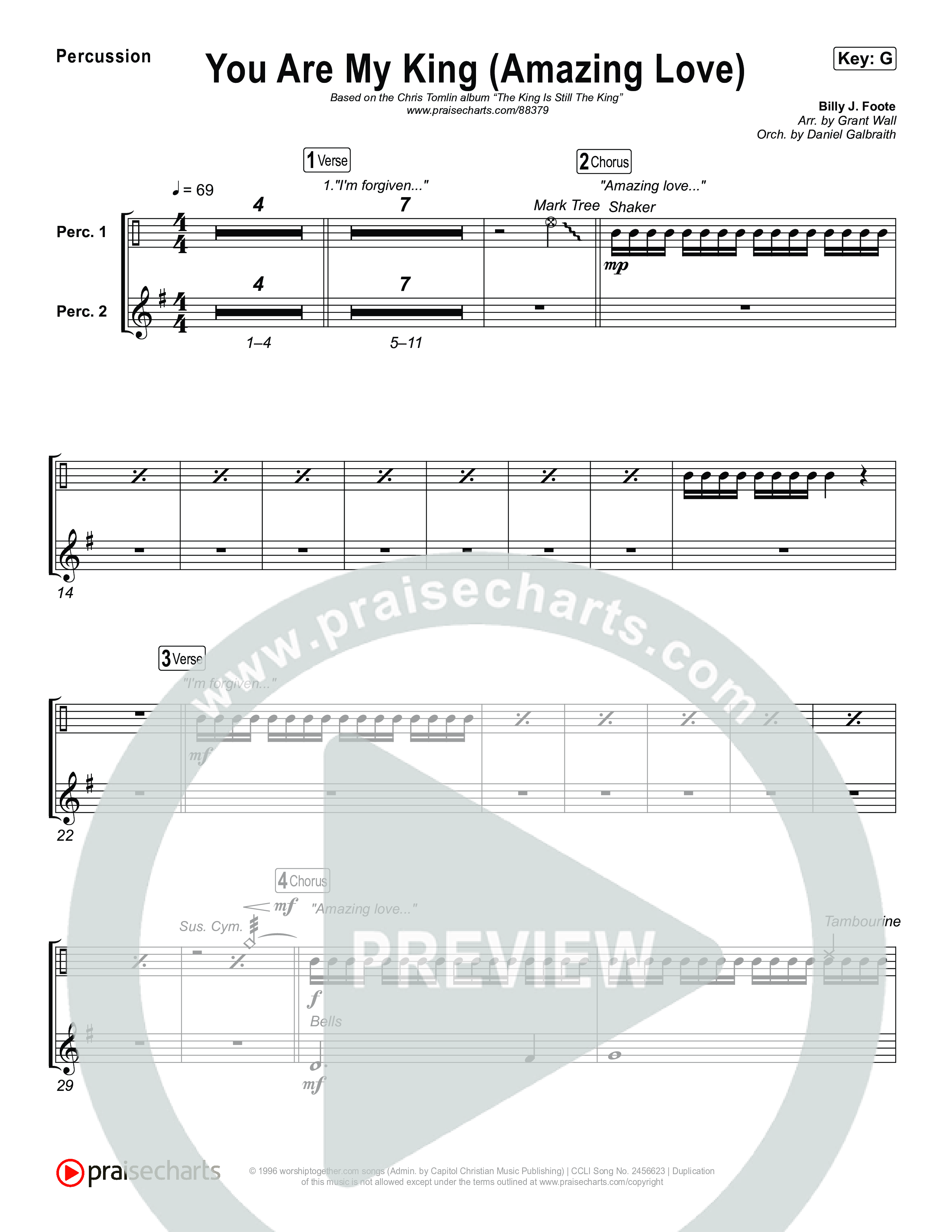 You Are My King (Amazing Love) Percussion (Chris Tomlin)