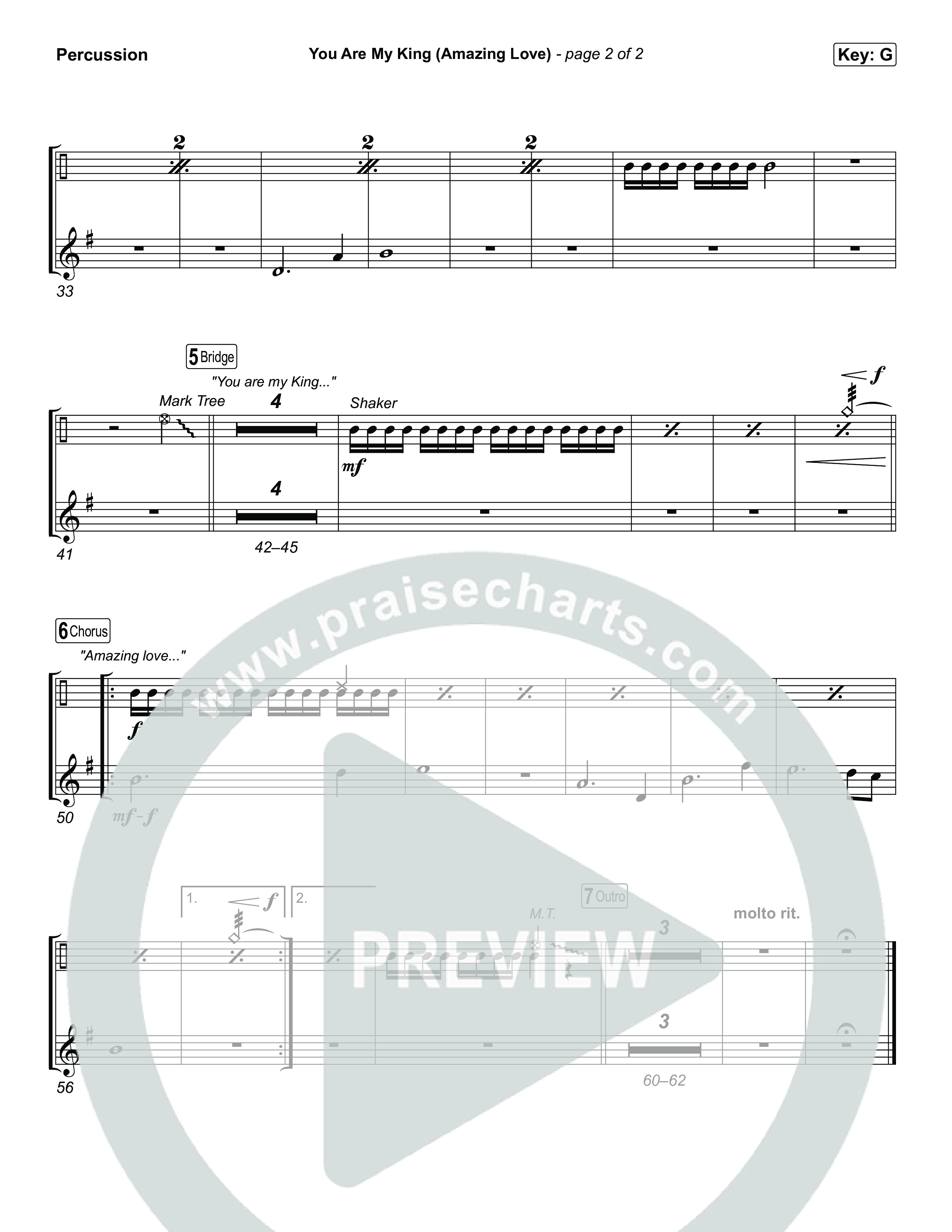 You Are My King (Amazing Love) Percussion (Chris Tomlin)