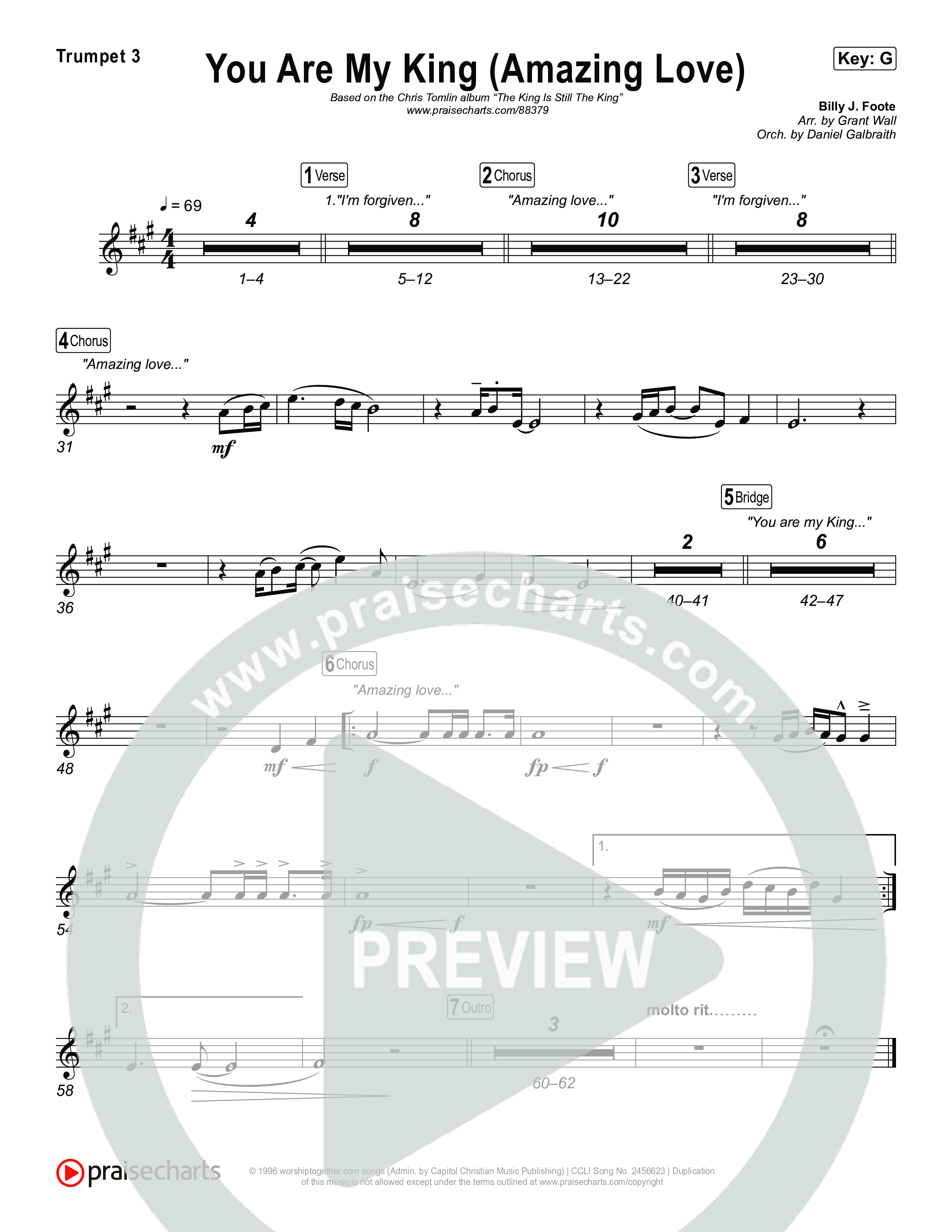 You Are My King (Amazing Love) Trumpet 1,2 (Chris Tomlin)