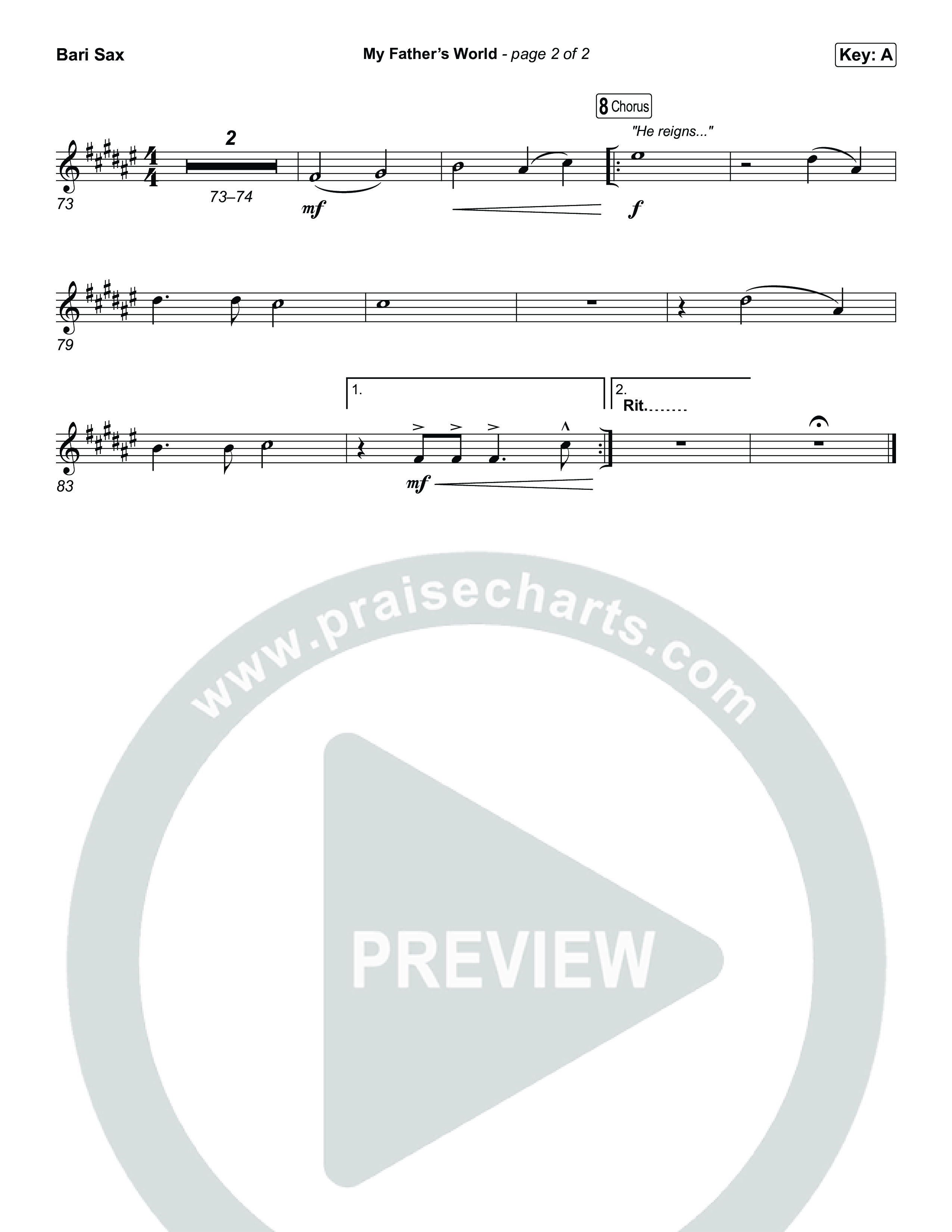 My Father's World Bari Sax (Chris Tomlin)