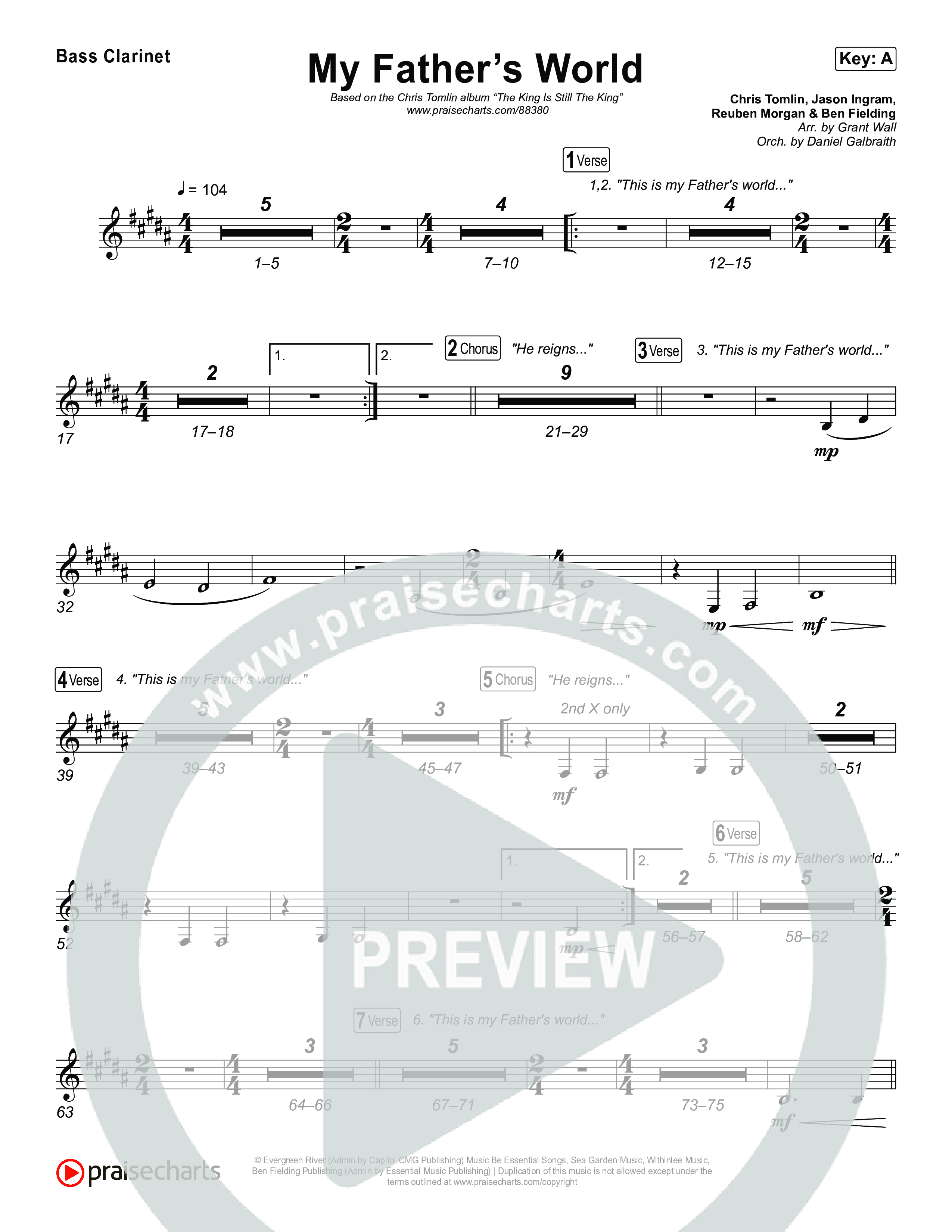 My Father's World Bass Clarinet (Chris Tomlin)