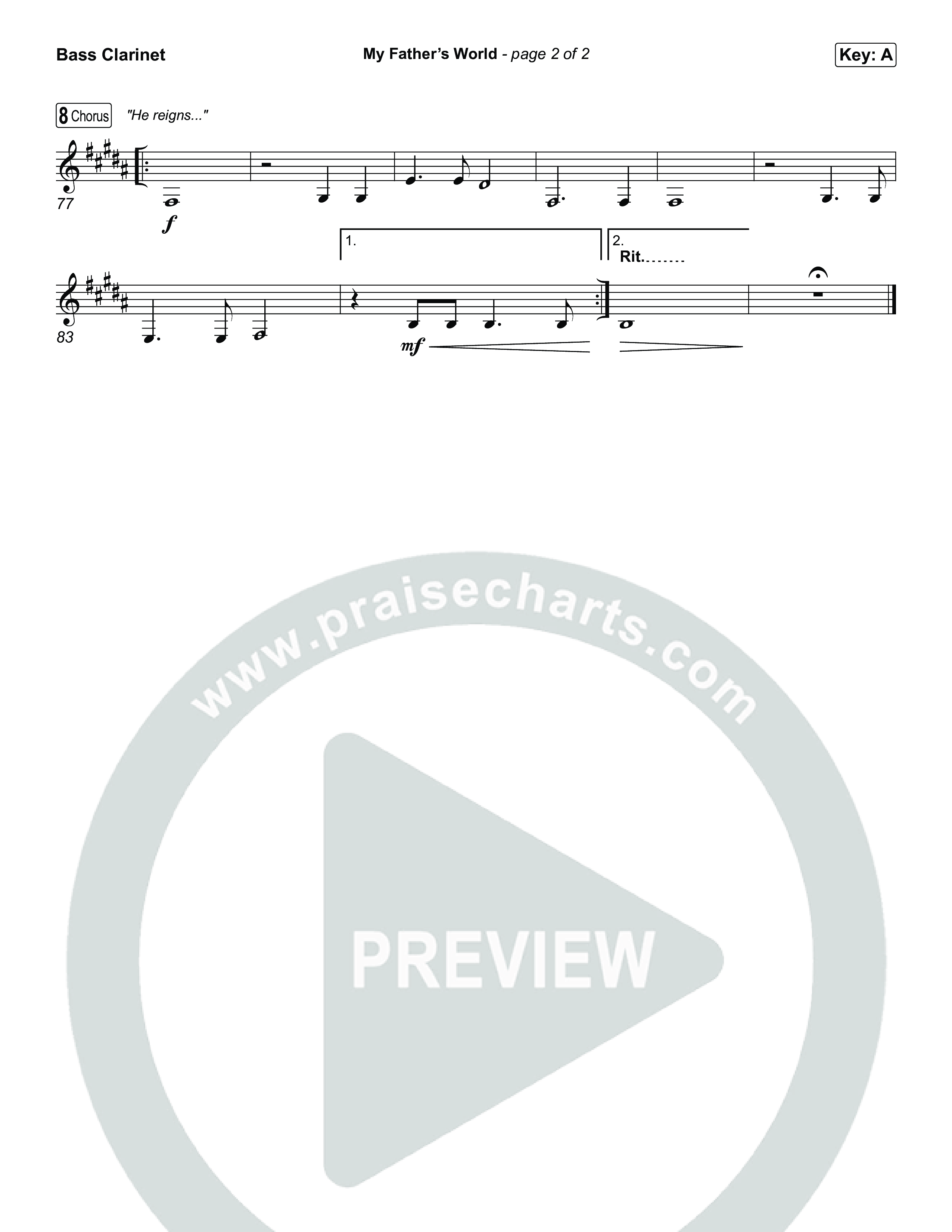 My Father's World Bass Clarinet (Chris Tomlin)