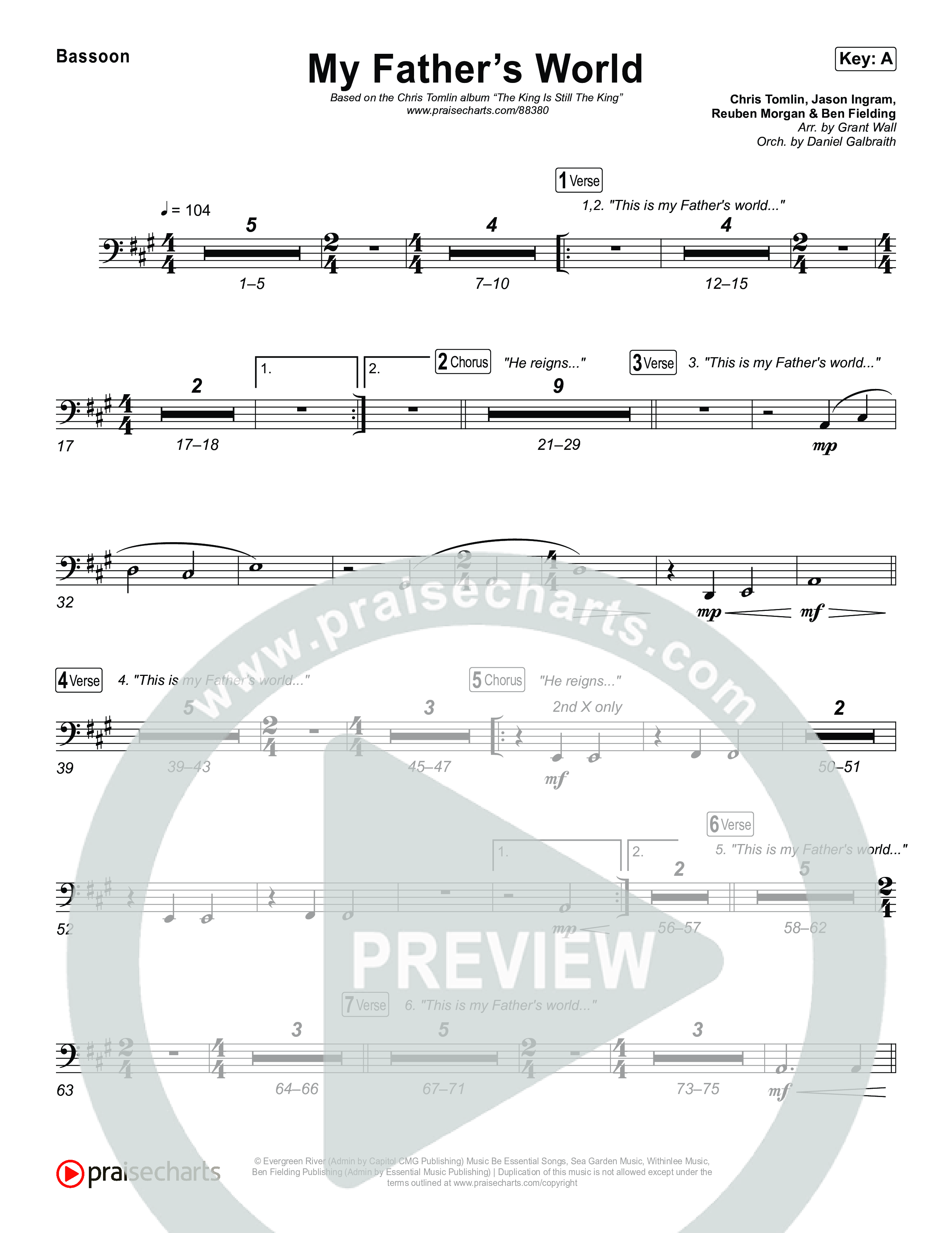 My Father's World Bassoon (Chris Tomlin)