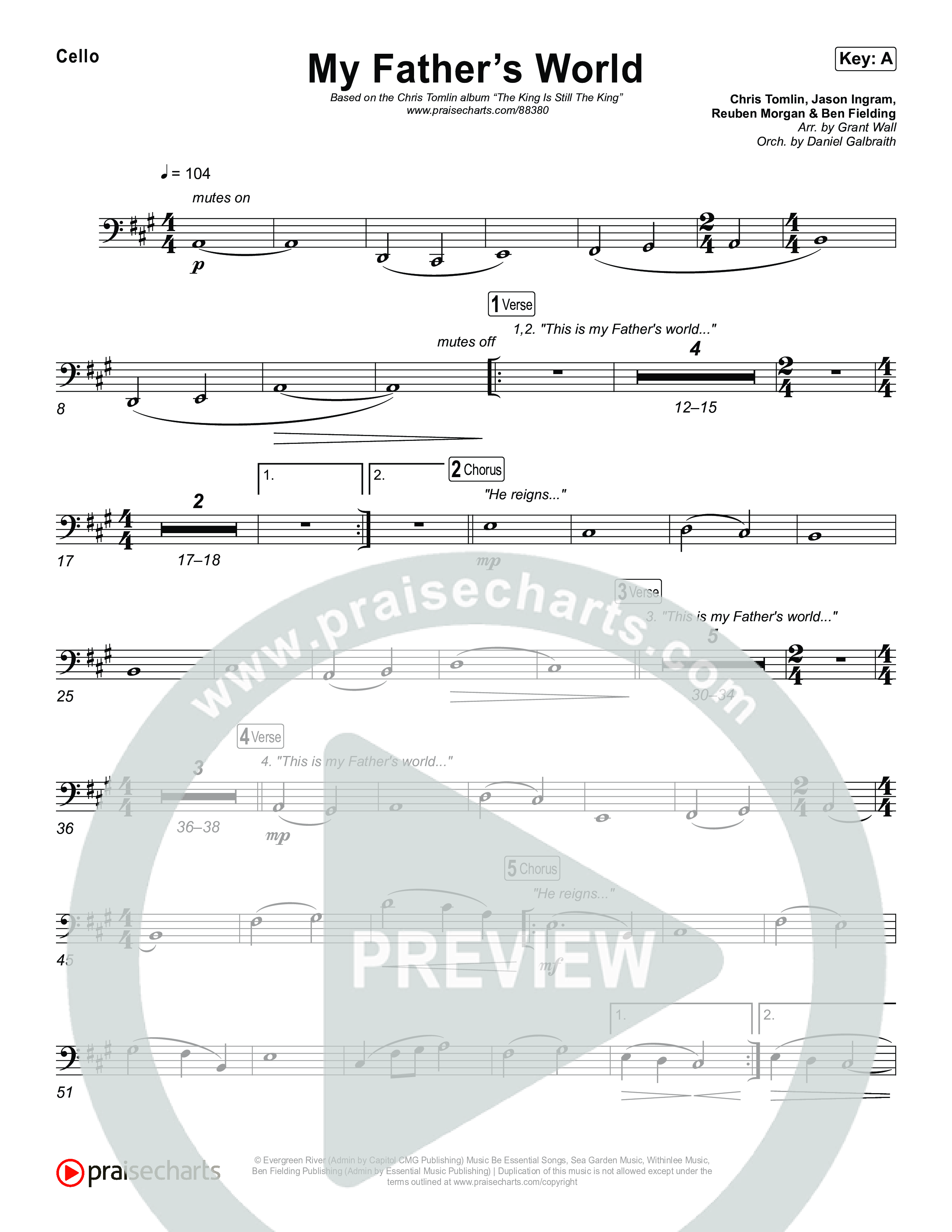 My Father's World Cello (Chris Tomlin)