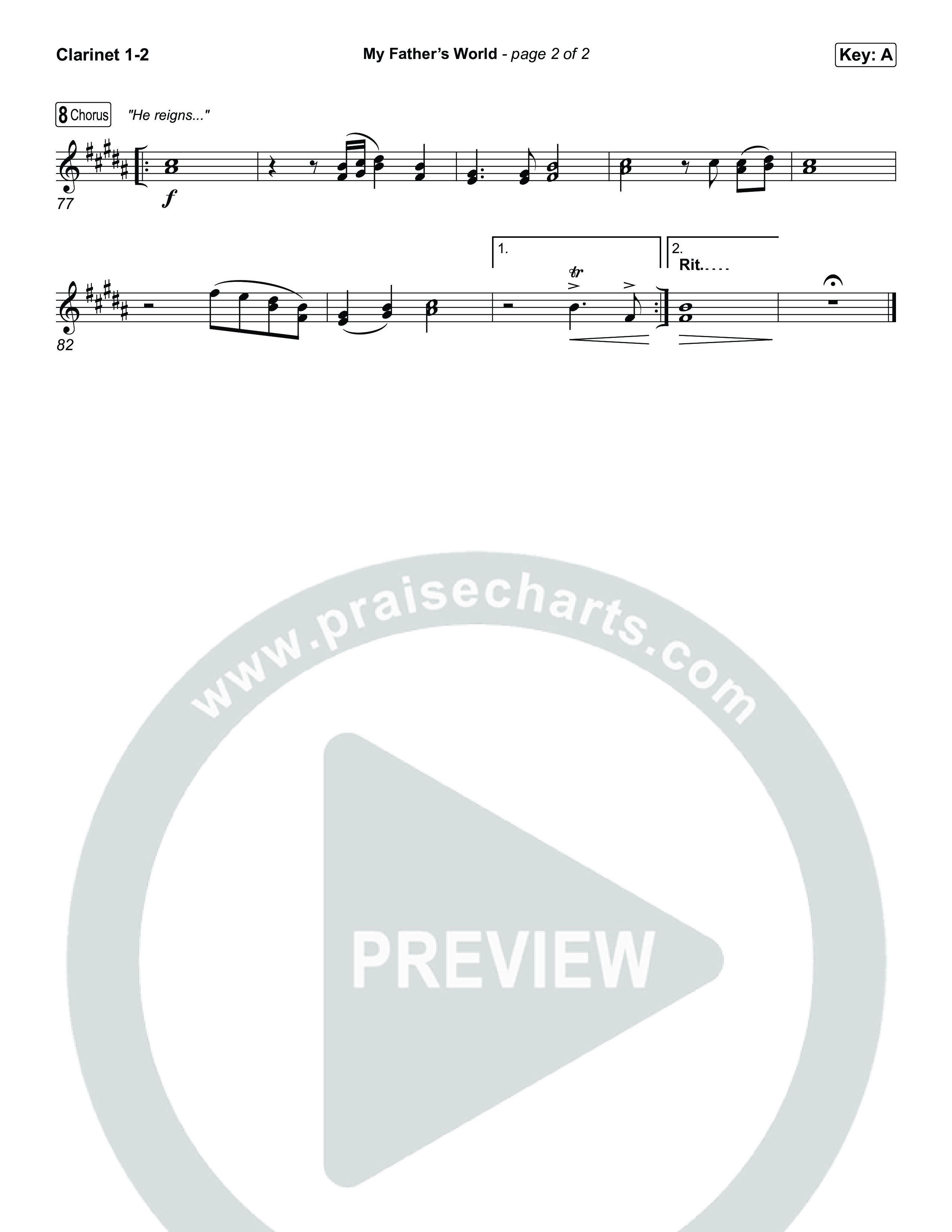 My Father's World Clarinet 1/2 (Chris Tomlin)