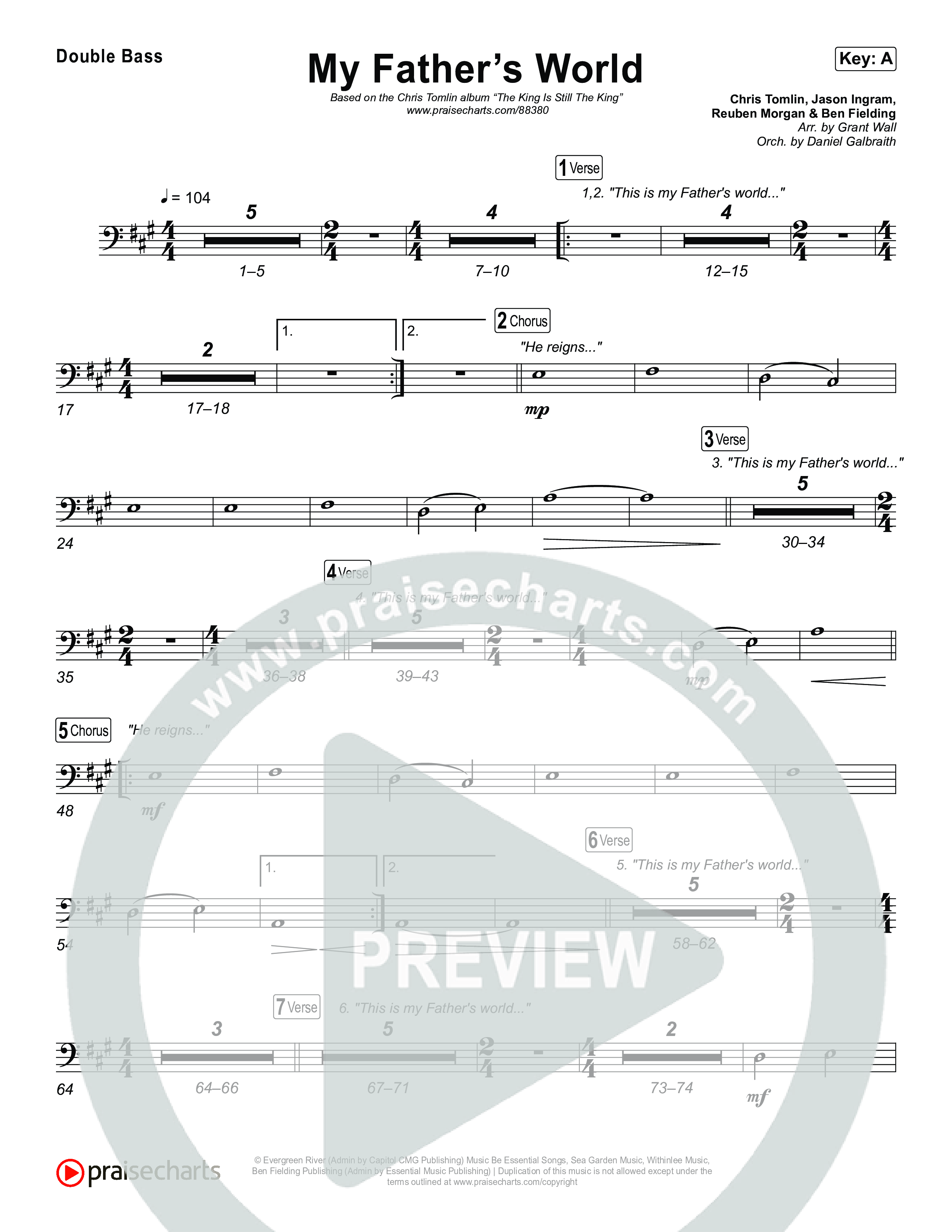 My Father's World String Bass (Chris Tomlin)