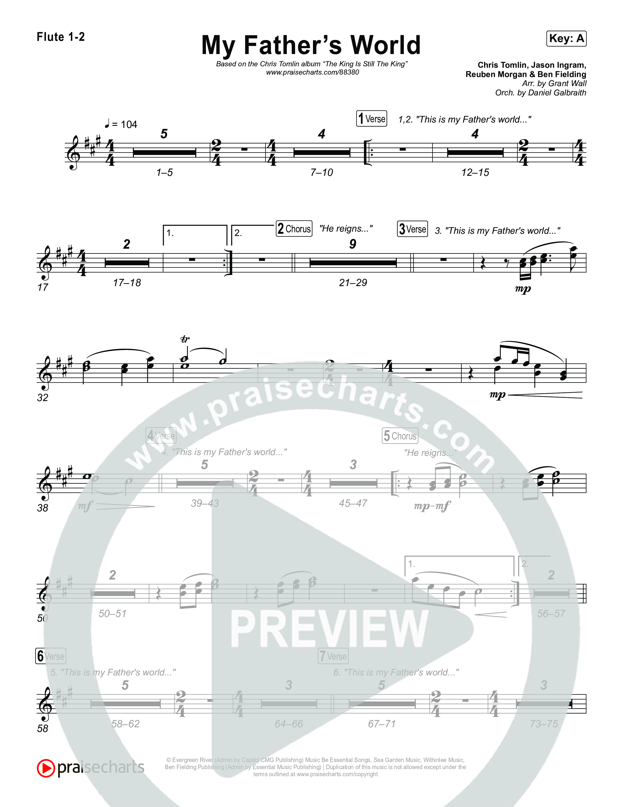 My Father's World Flute 1,2 (Chris Tomlin)