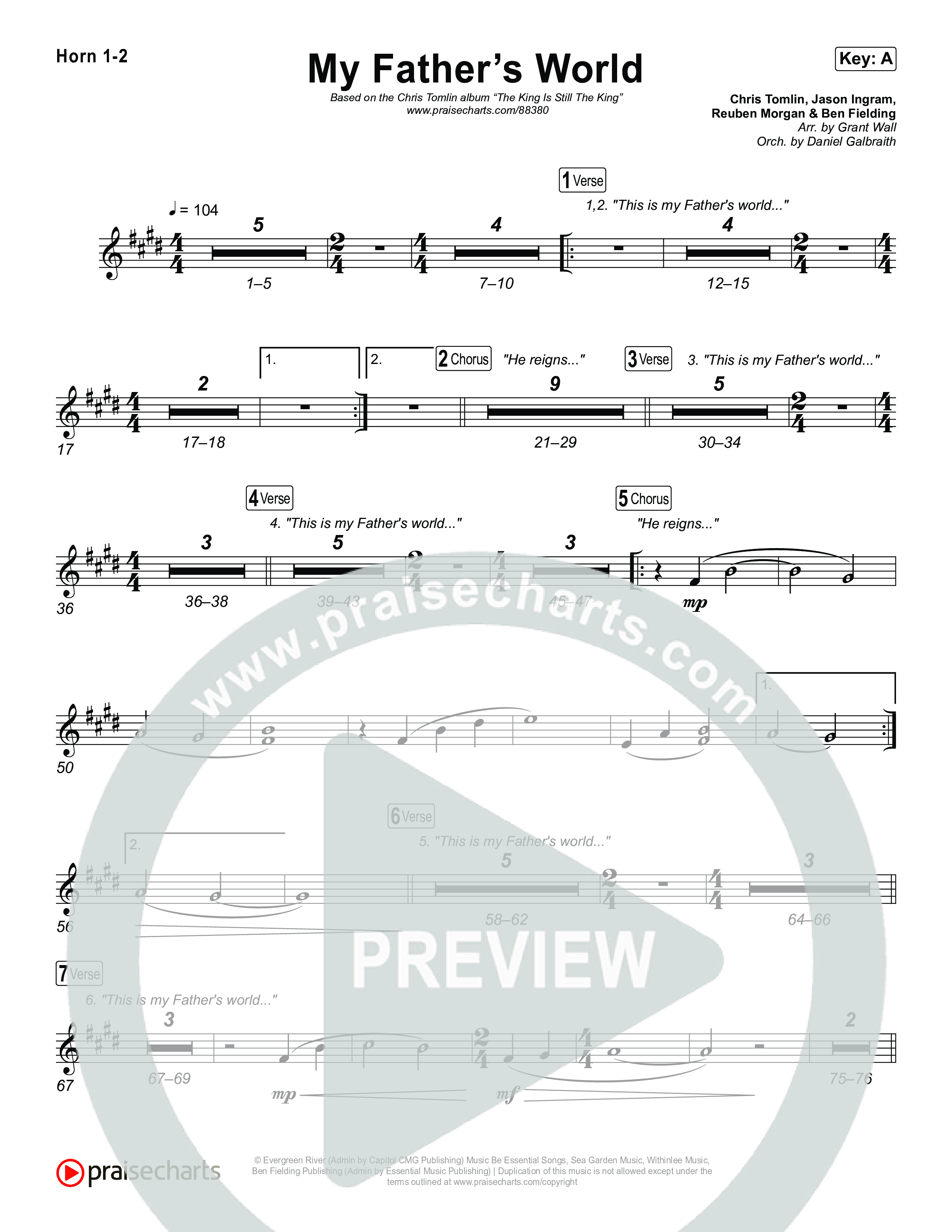 My Father's World French Horn 1,2 (Chris Tomlin)