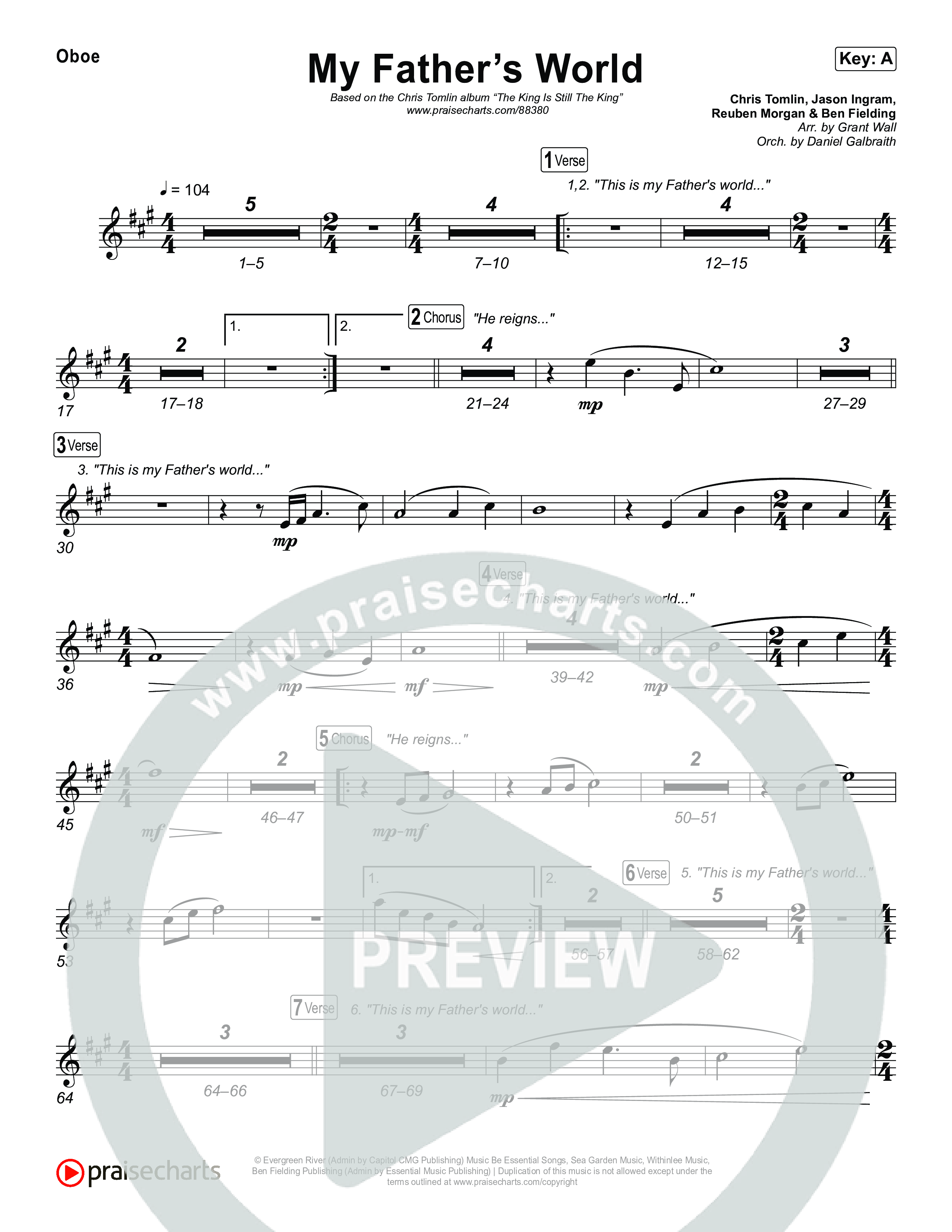 My Father's World Oboe (Chris Tomlin)