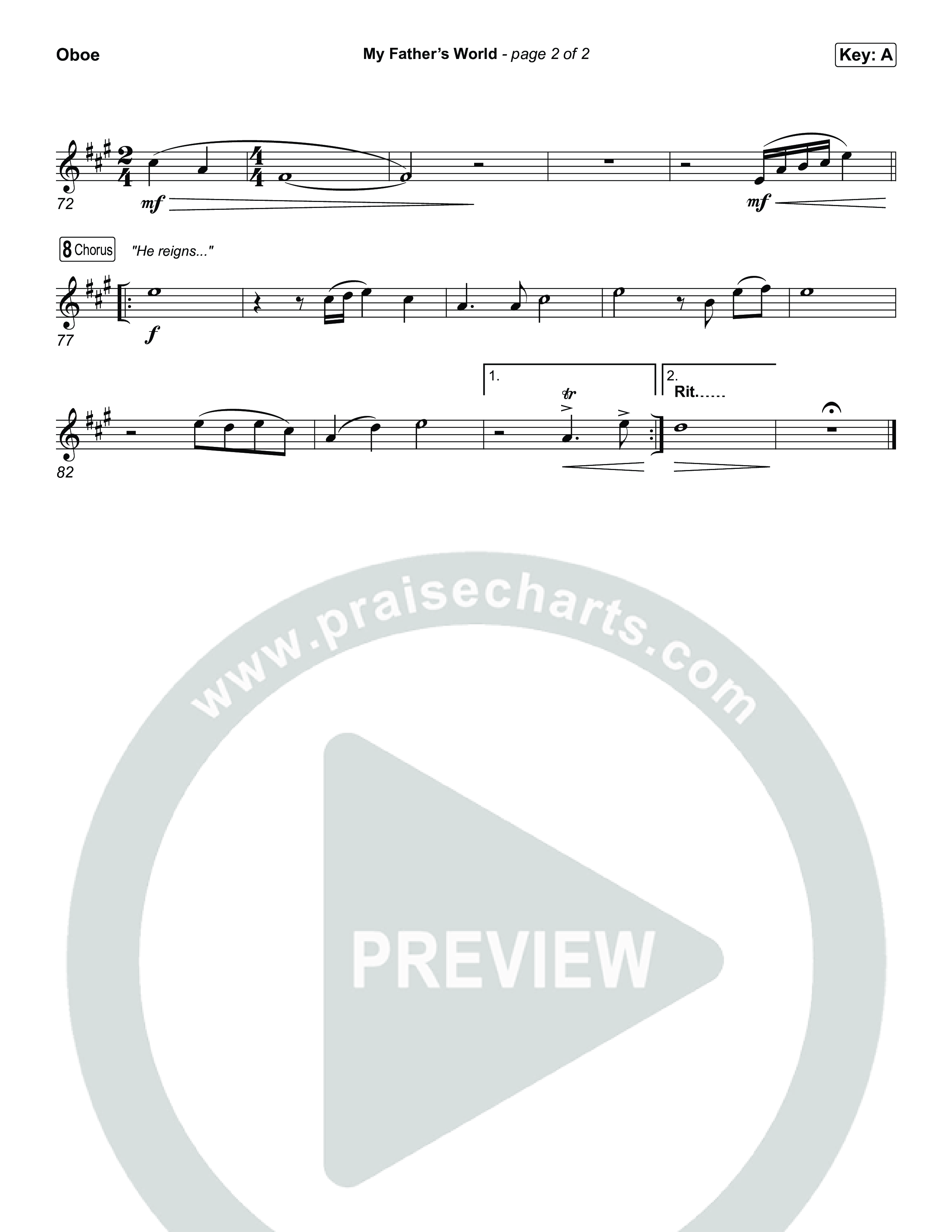 My Father's World Oboe (Chris Tomlin)