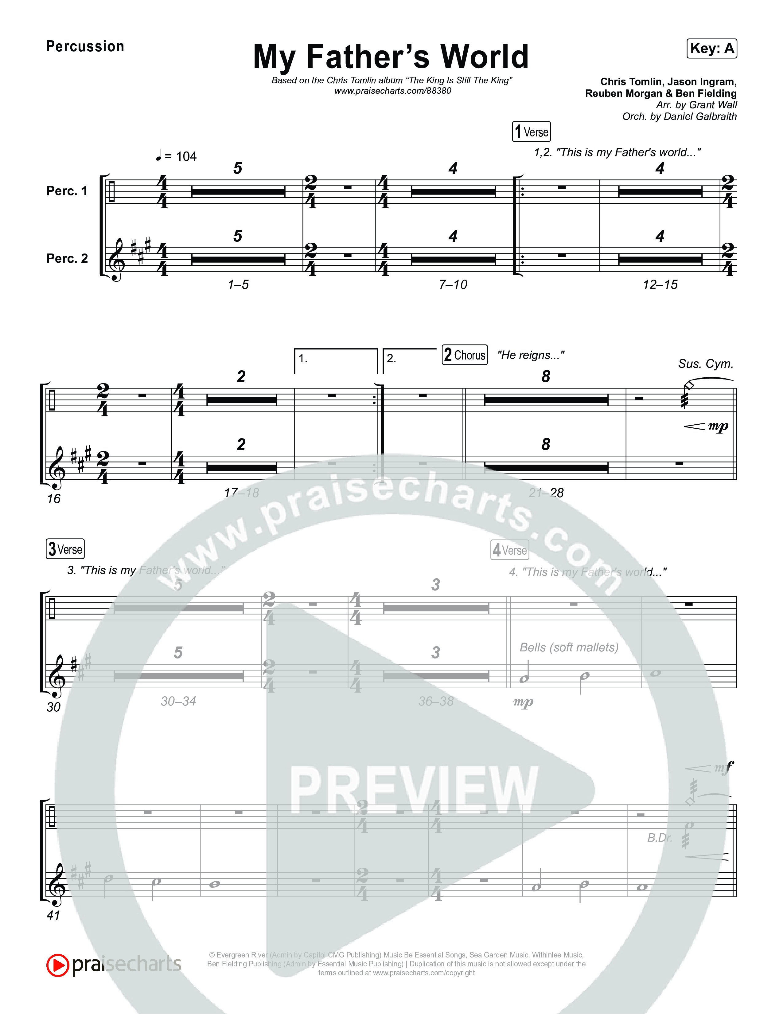 My Father's World Percussion (Chris Tomlin)