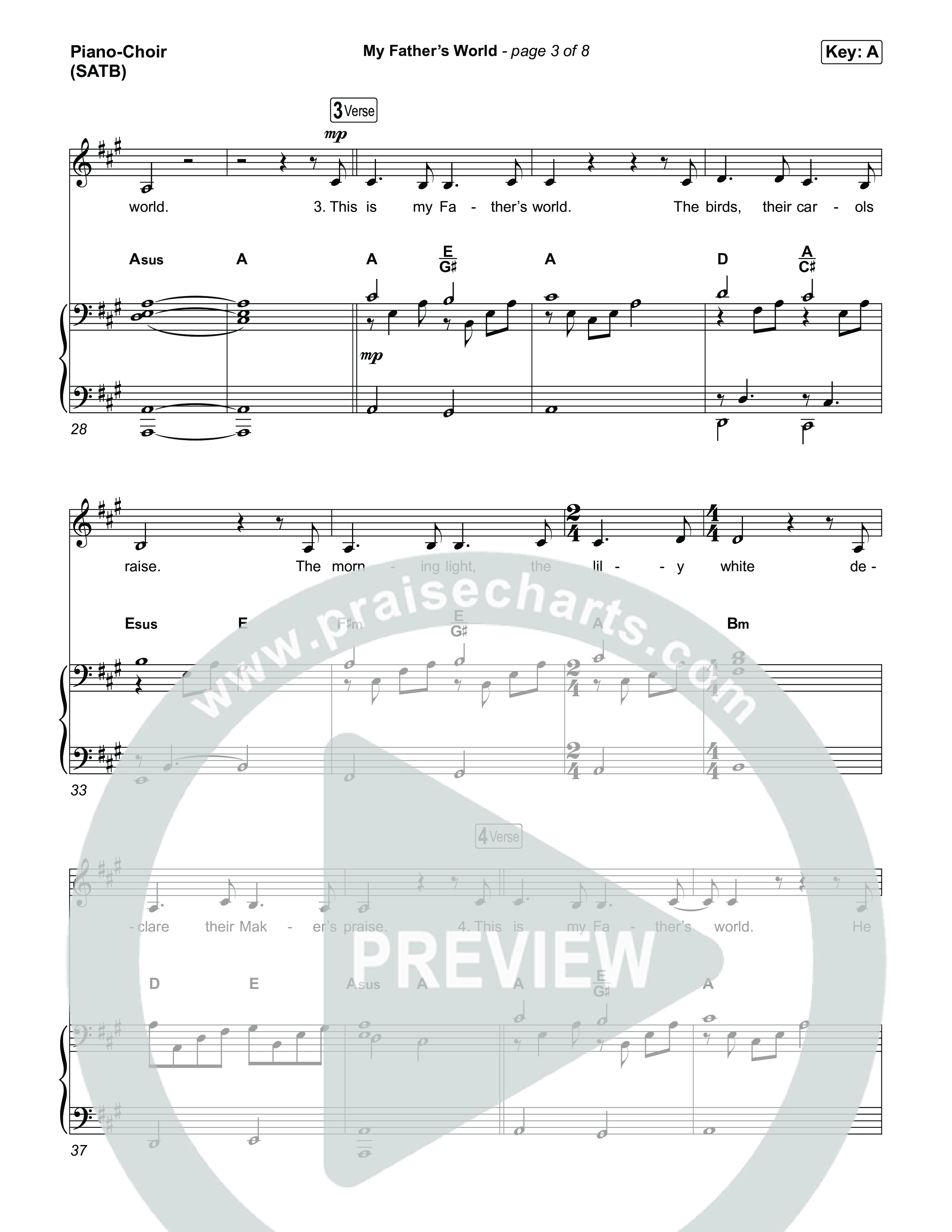 My Father's World Piano/Vocal Pack (Chris Tomlin)