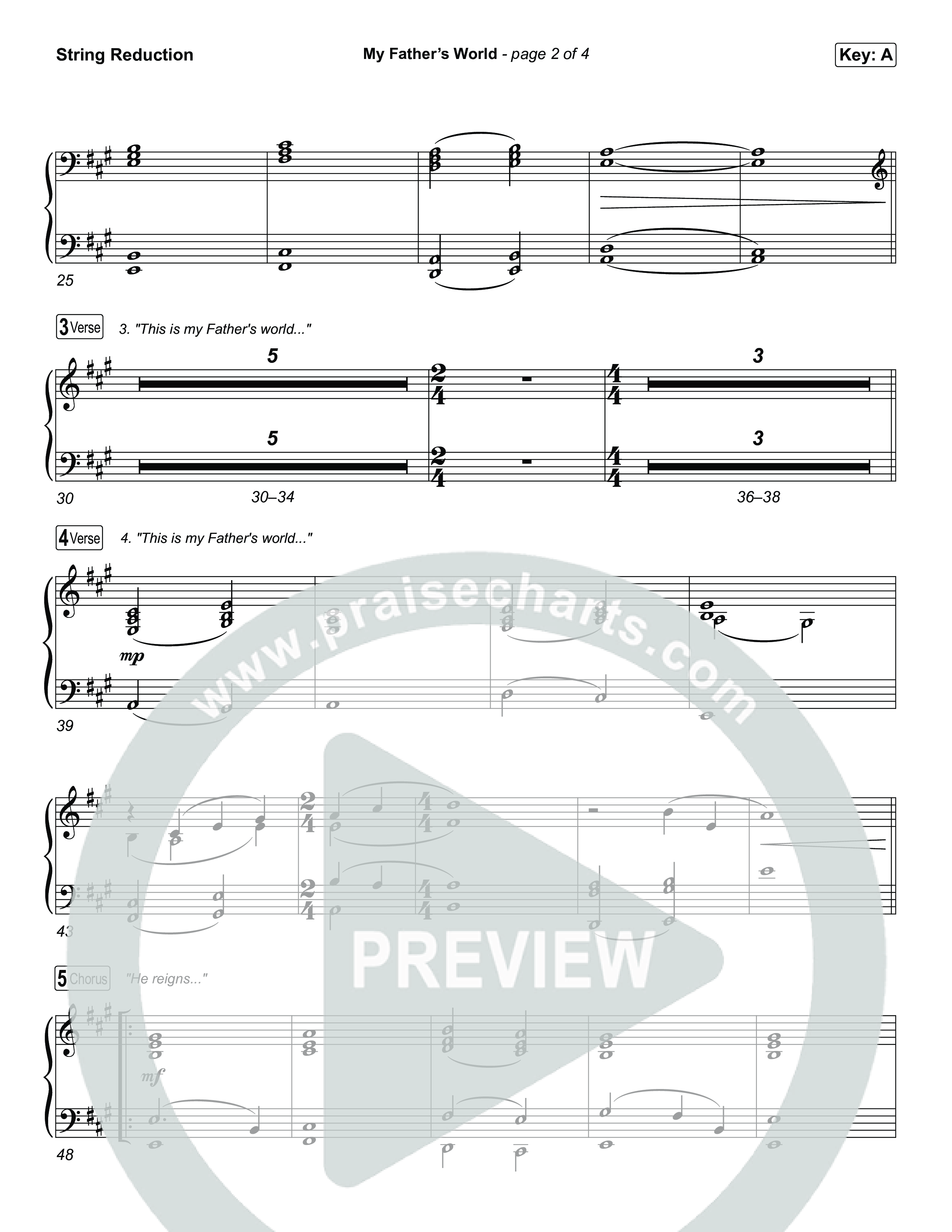 My Father's World String Reduction (Chris Tomlin)